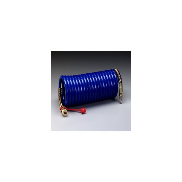 3M™ Supplied Air Hose W-2929-100, 100 ft, 3/8 in ID, Industrial Interchange Fittings, High Pressure, Coiled