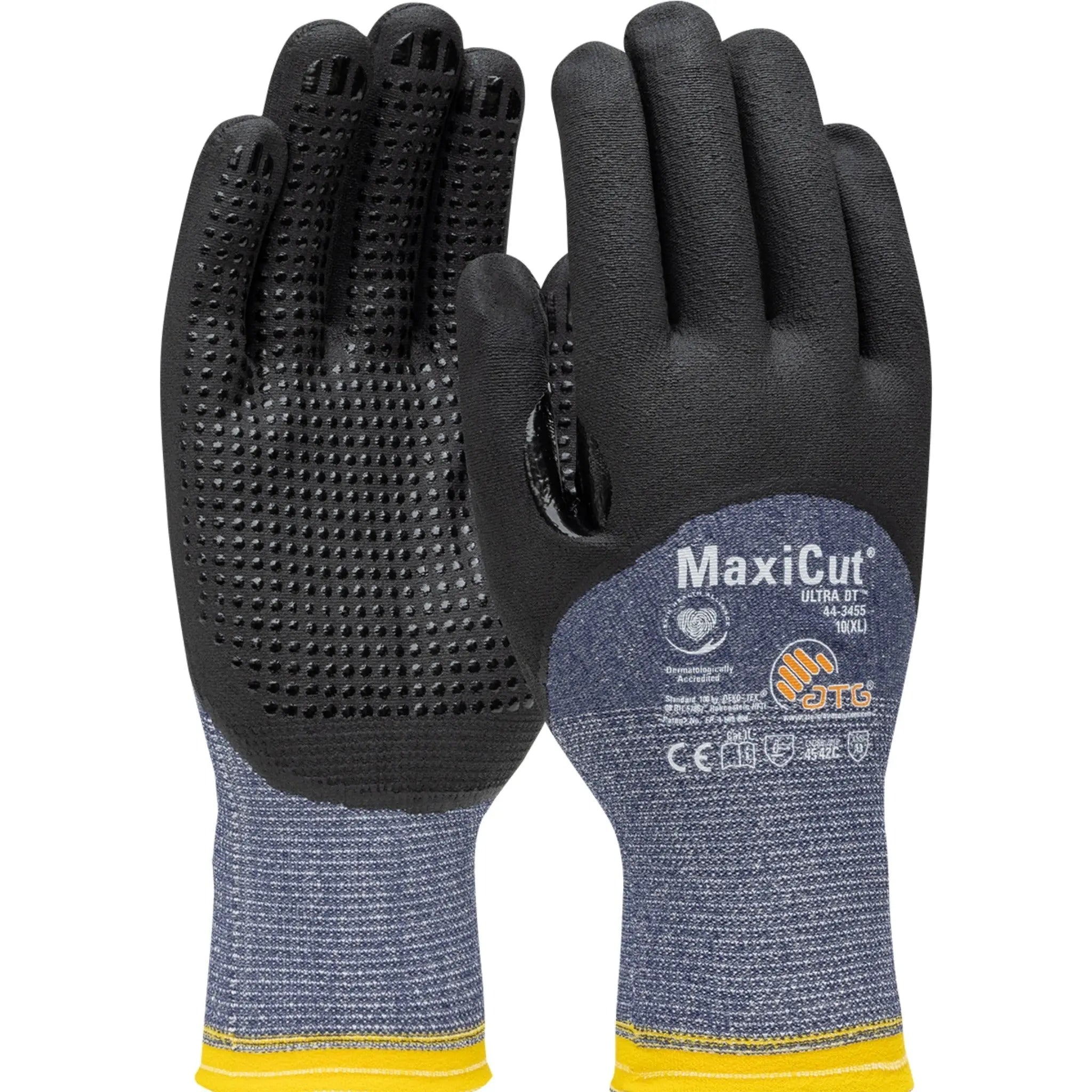 PIP - MaxiCut Ultra Seamless Knit Engineered Yarn Gloves - Premium Nitrile Coated MicroFoam Grip - XL
