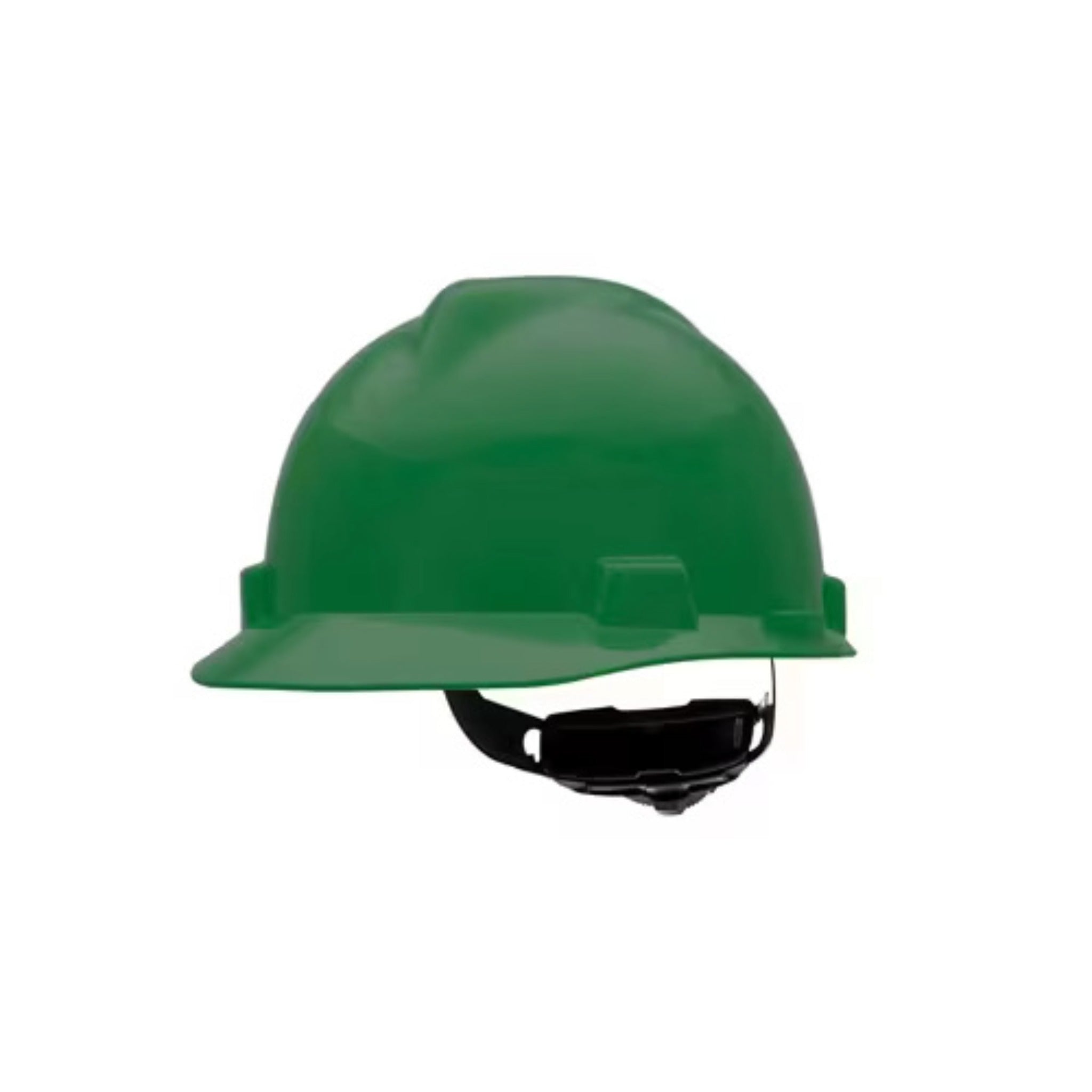 MSA 475362 V-Gard Slotted Hard Hat, Green, 1 Each