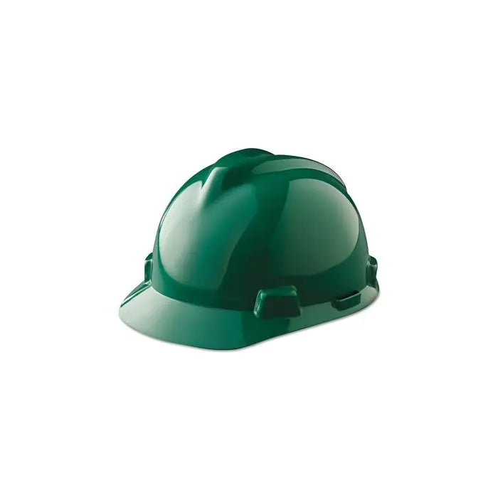 MSA 475362 V-Gard Slotted Hard Hat, Green, Each Enviro Safety