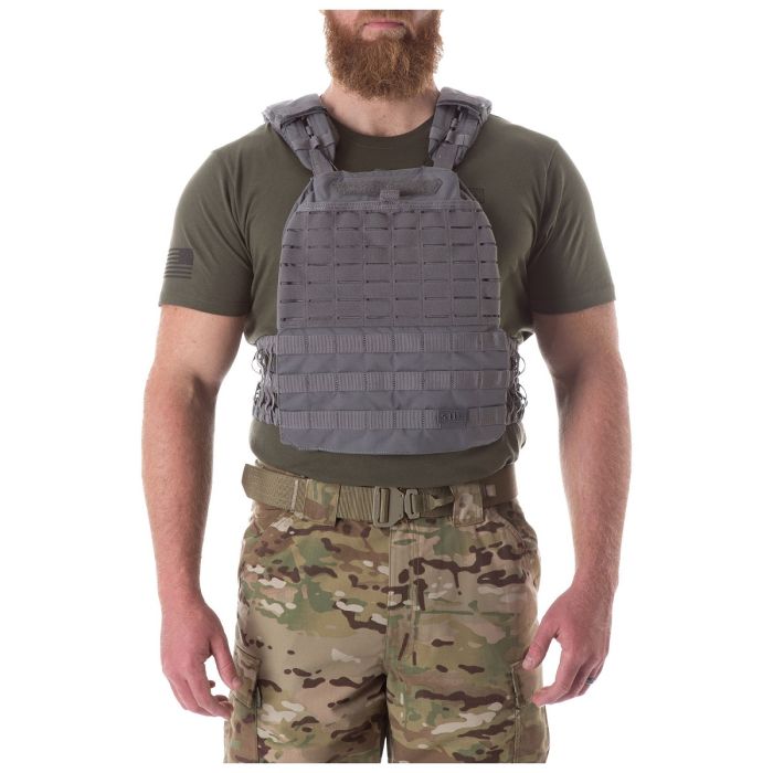 5.11 Tactical 56100 TacTec Plate Carrier, Storm Gray Color, One Size, 1 Each