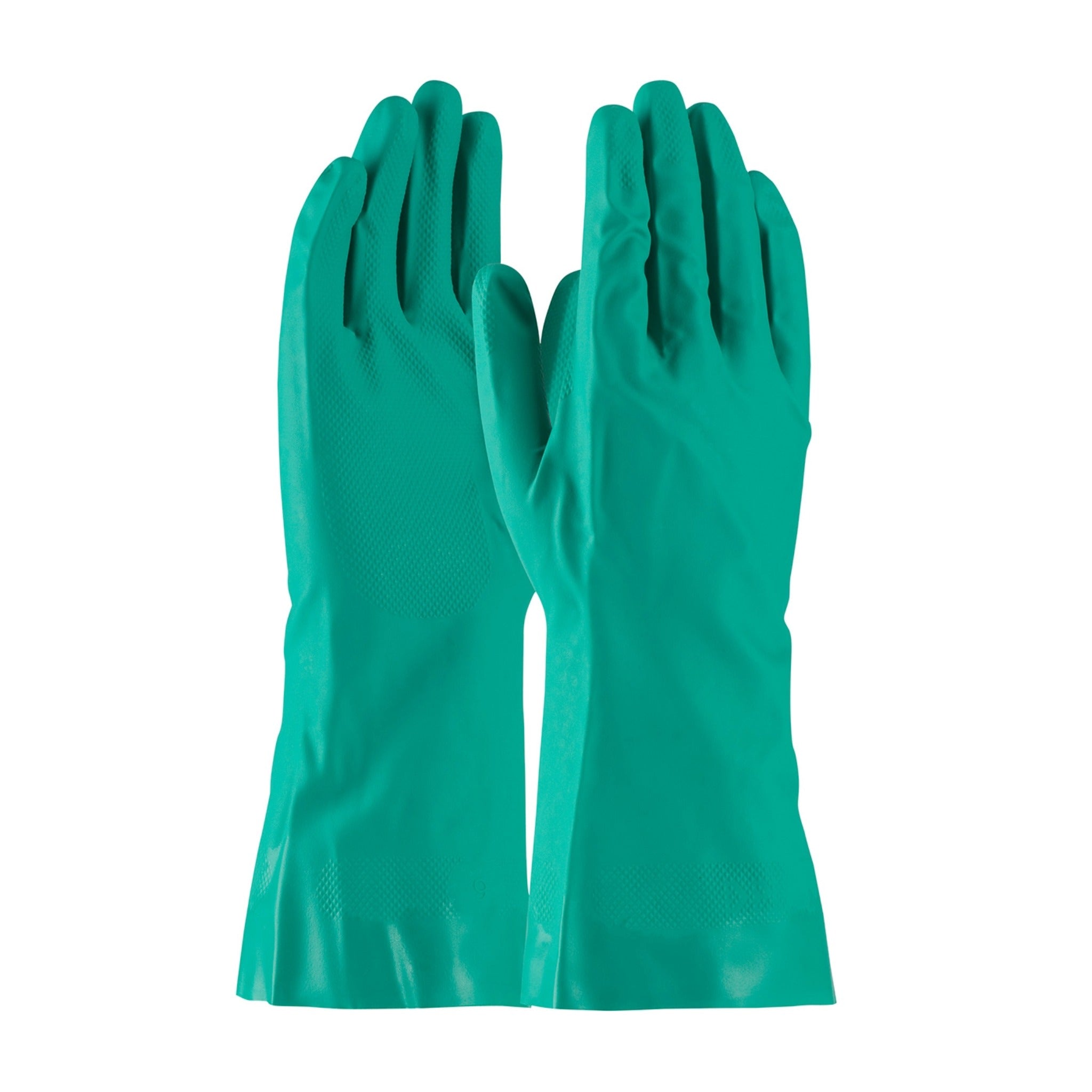 PIP Assurance 50-N160G 15 Mil Unsupported Nitrile Flocked Lined Glove with Raised Diamond Grip_Main_Image
