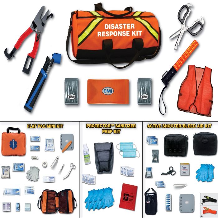EMI 528 Disaster Response Kit With Black STAT Tourniquet, Orange, One Size, 1 Kit Each