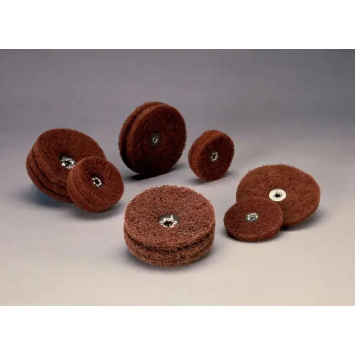 Standard Abrasives™ Buff and Blend Circle Buff GP 724277, 2 in x 2 Ply x 8-32 A VFN, 25 per inner 250 per case