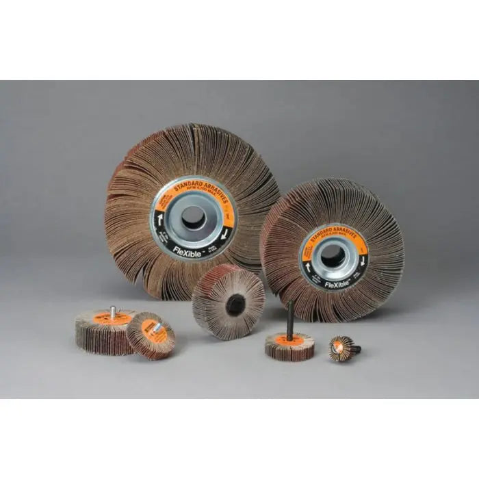 Standard Abrasives™ A/O Flexible Flap Wheel 611428, 1 in x 1 in x 1/4 in 120, 10 per inner 100 per case