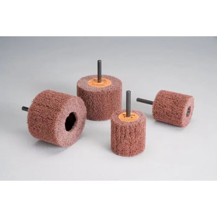 Standard Abrasives™ Buff and Blend GP Mounted Flap Brush 875501, 3 in x 2 in x 1/4 in A MED, 5 per inner 50 per case