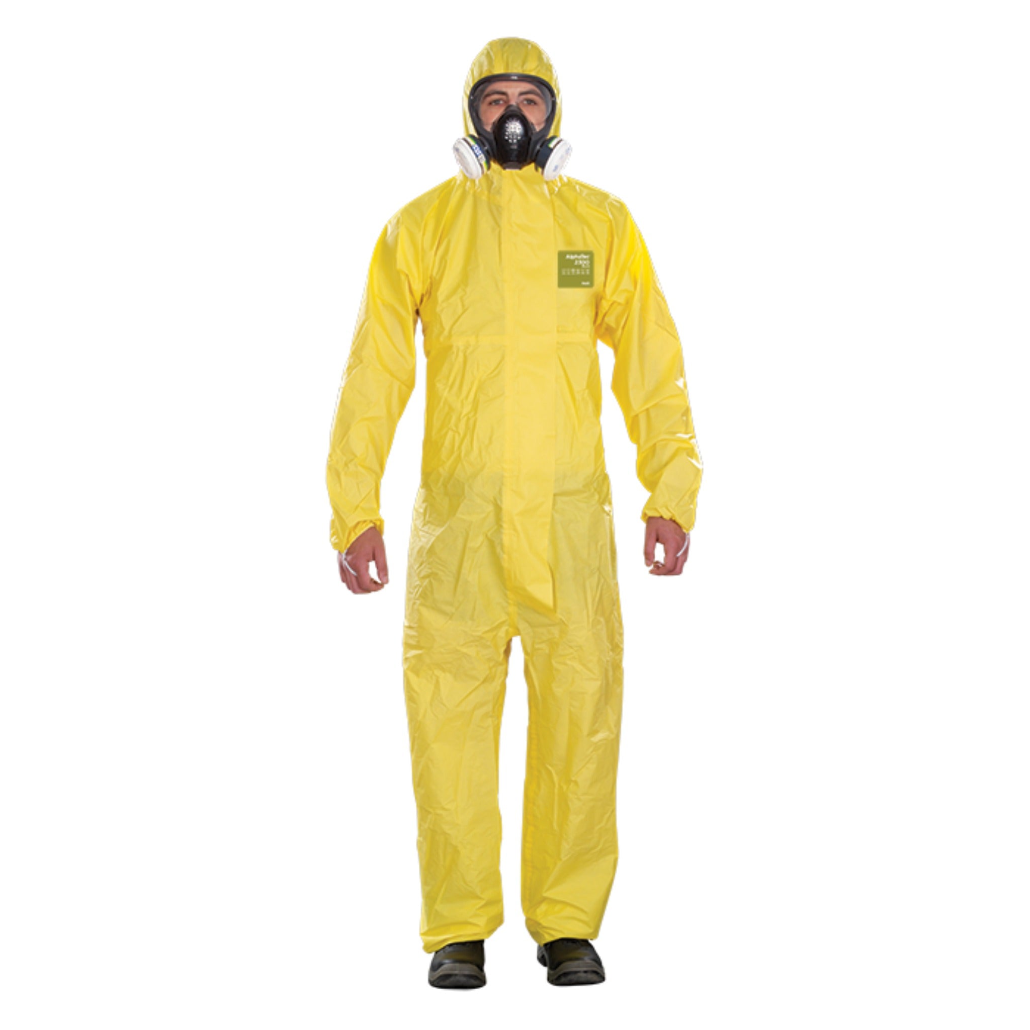 Ansell Alphatec 682300PLUS Coverall, Hooded, Taped, Large, Case of 25