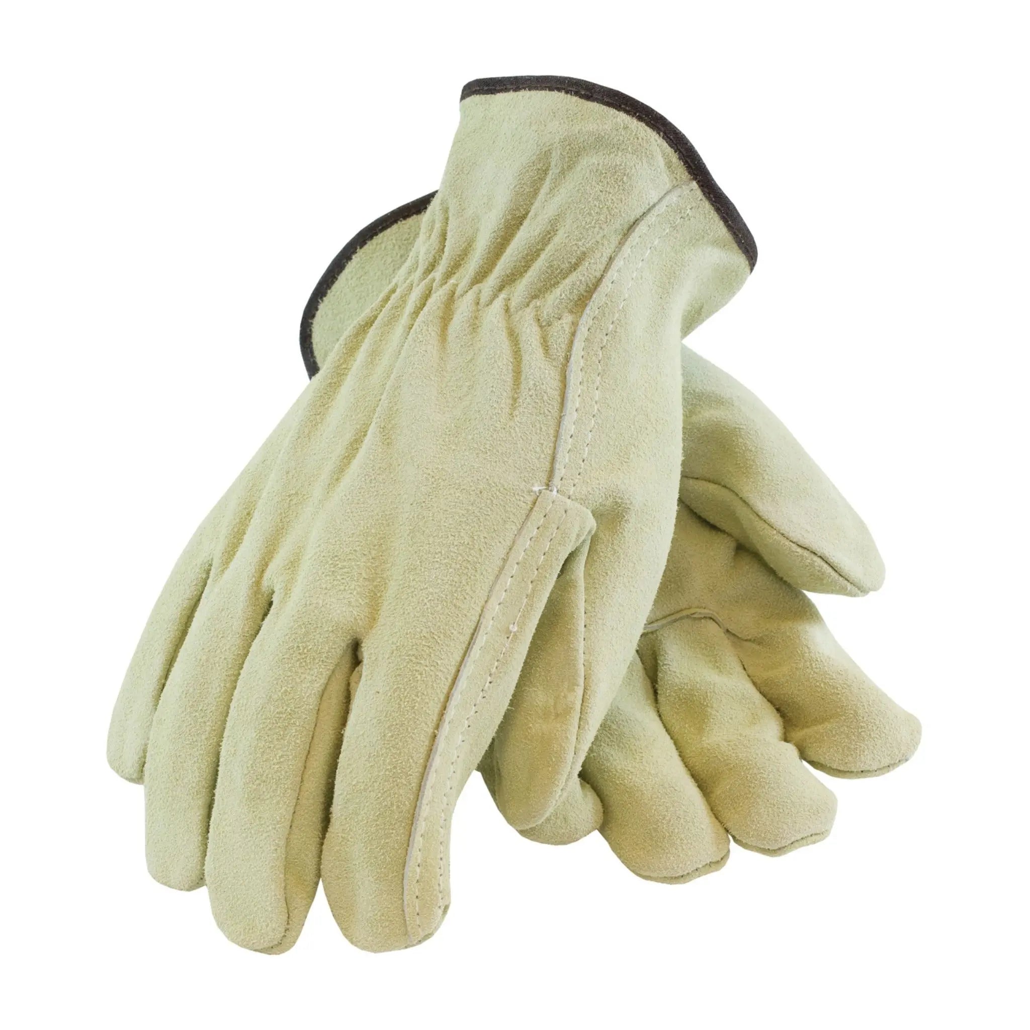 PIP 69-134 Regular Grade Split Leather Driver's Glove - Straight Thumb_Back_Image
