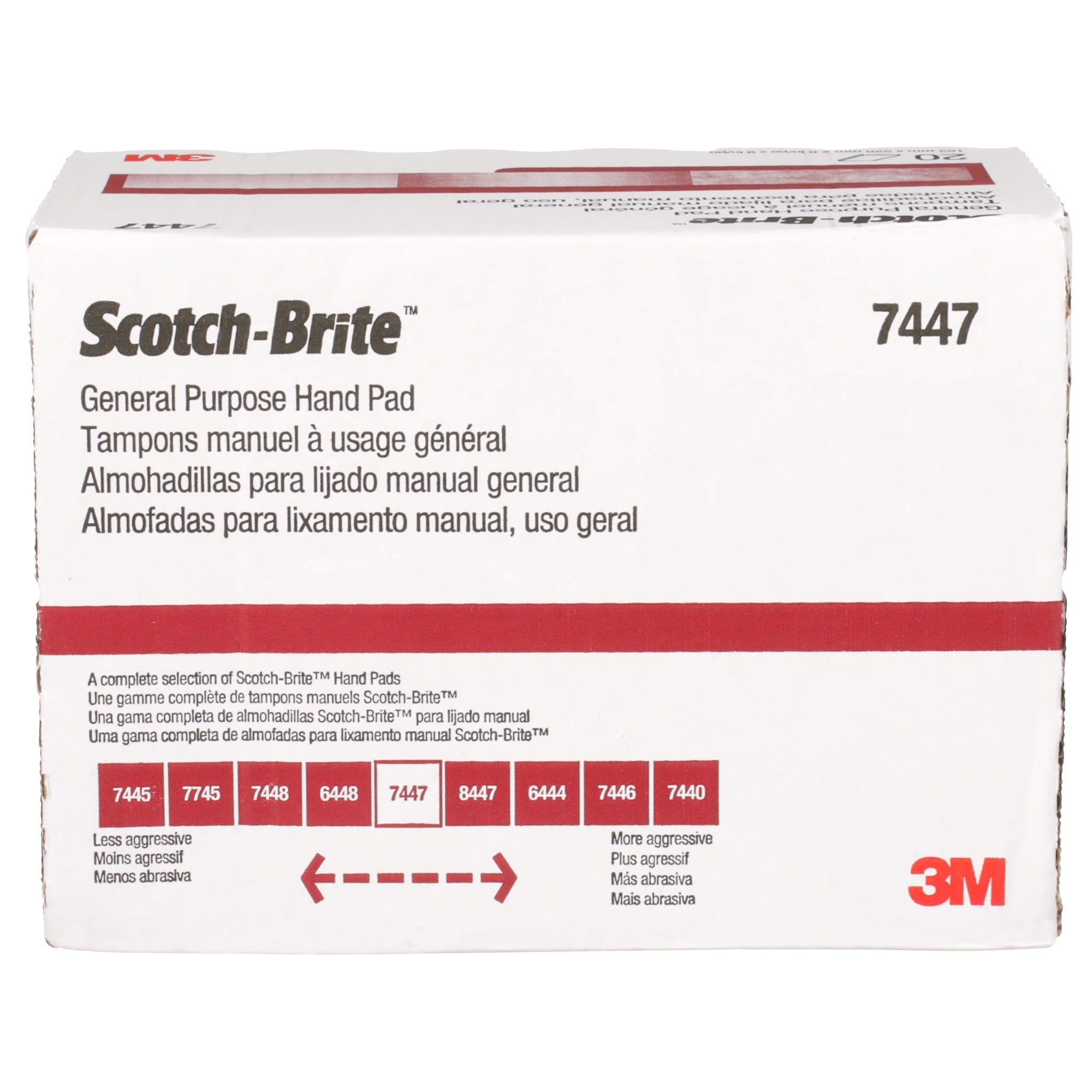 3M Scotch-Brite 7000000728/7447 Hand Pad, HP-HP, A/O Very Fine, Maroon, 6 in x 9 in