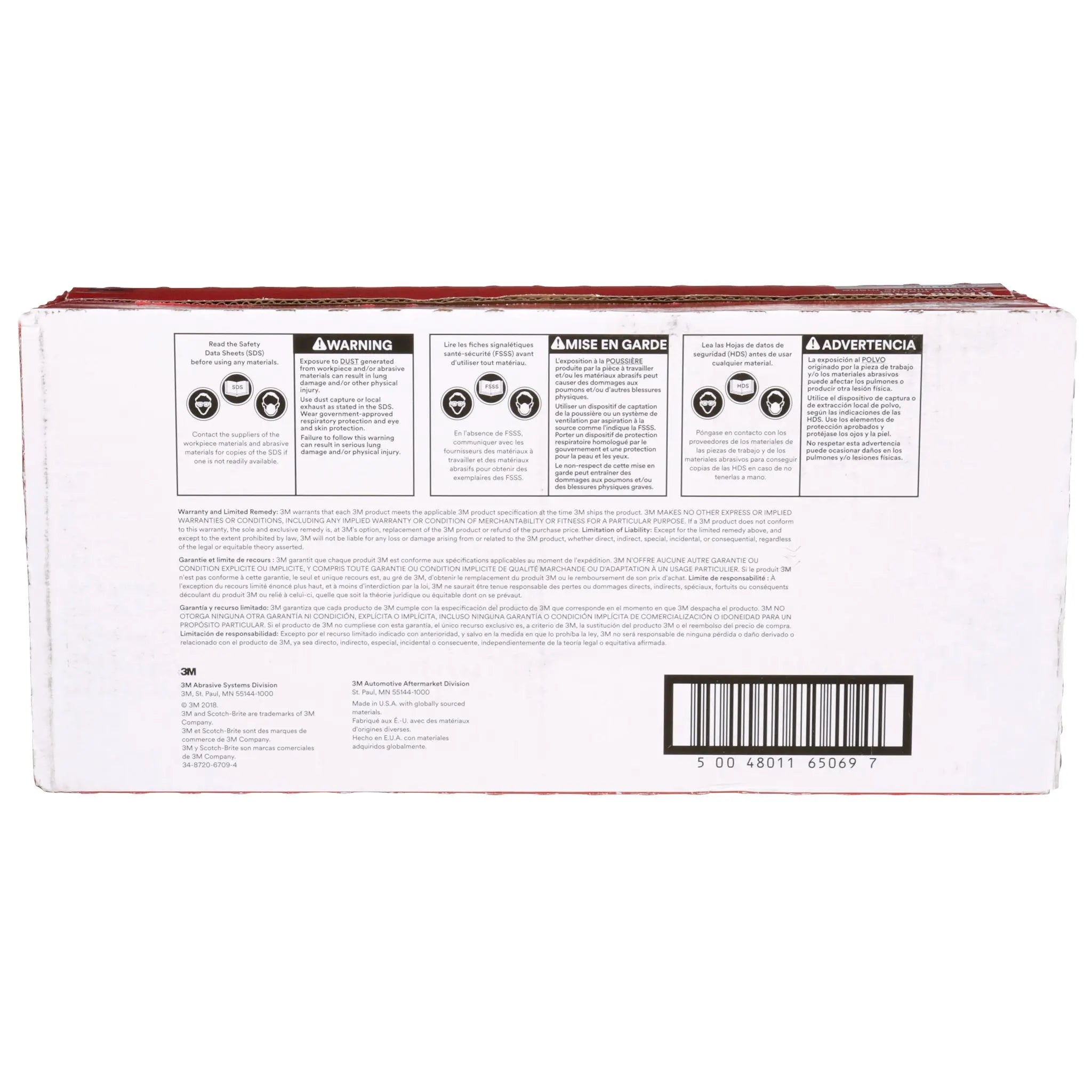 3M Scotch-Brite 7000027560/7447B Hand Pad, HP-HP, Aluminum Oxide Very Fine, Maroon, 6 in x 9 in, Case of 60