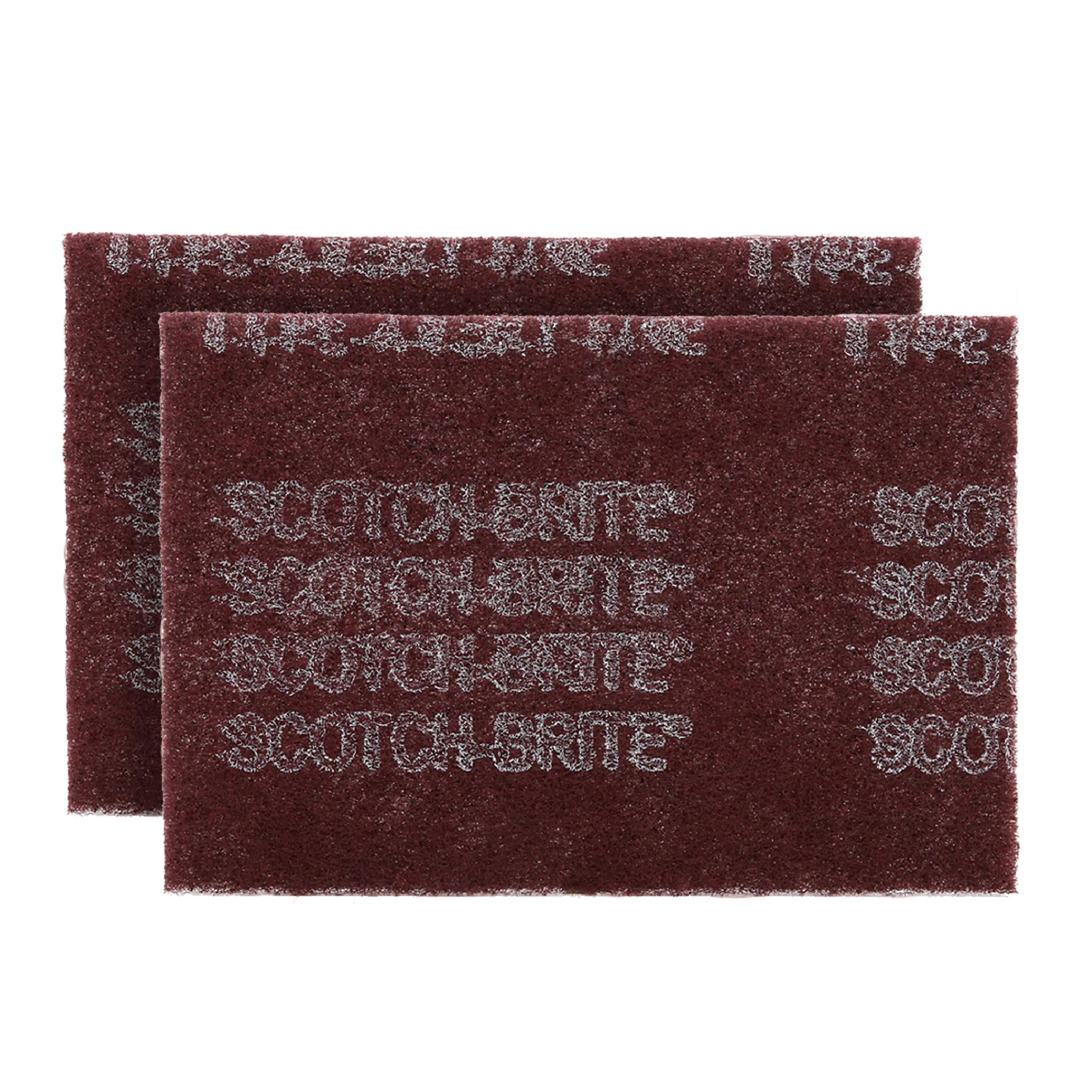 3M Scotch-Brite 7000027560/7447B Hand Pad, HP-HP, Aluminum Oxide Very Fine, Maroon, 6 in x 9 in, Case of 60