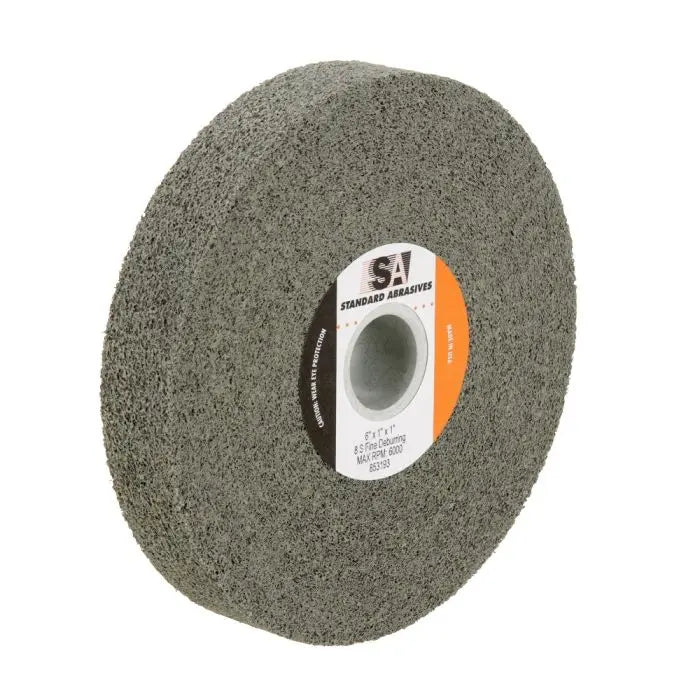 3M Standard Abrasives 7000046730 Deburring Wheel 85393, 8S Fin, Gray, 6 in x 1 in x 11 in, Case of 3