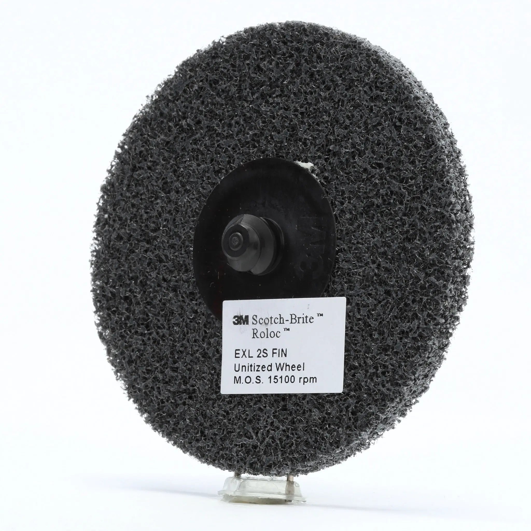 3M Scotch-Brite 7100005209 Roloc TR EXL Unitized Wheel, XL-UR, 2S Fine, 3 in, Front_Right side