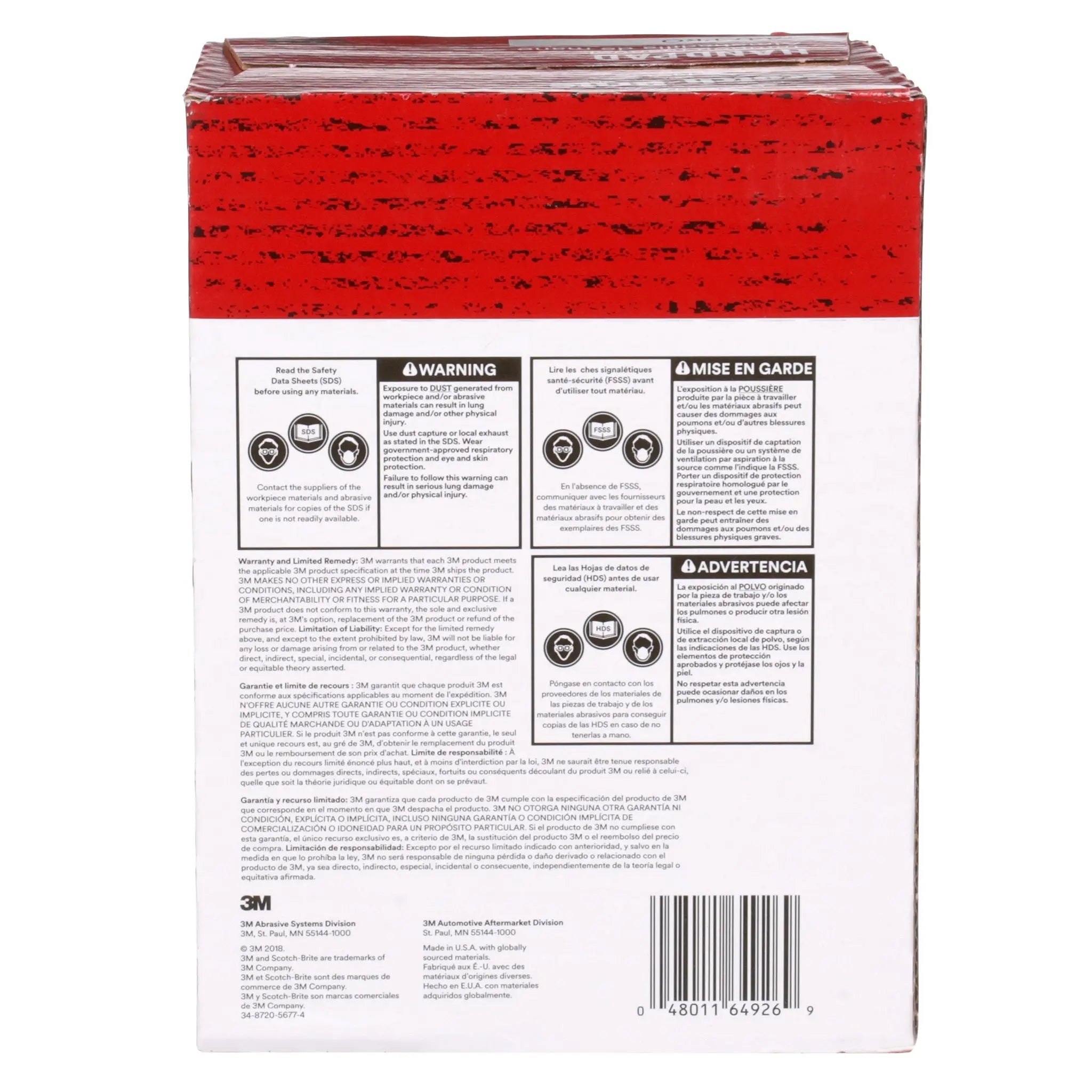 3M Scotch-Brite 7100023339 Hand Pad 7447 Pro, PO-HP, A/O Very Fine, 6 in x 9 in