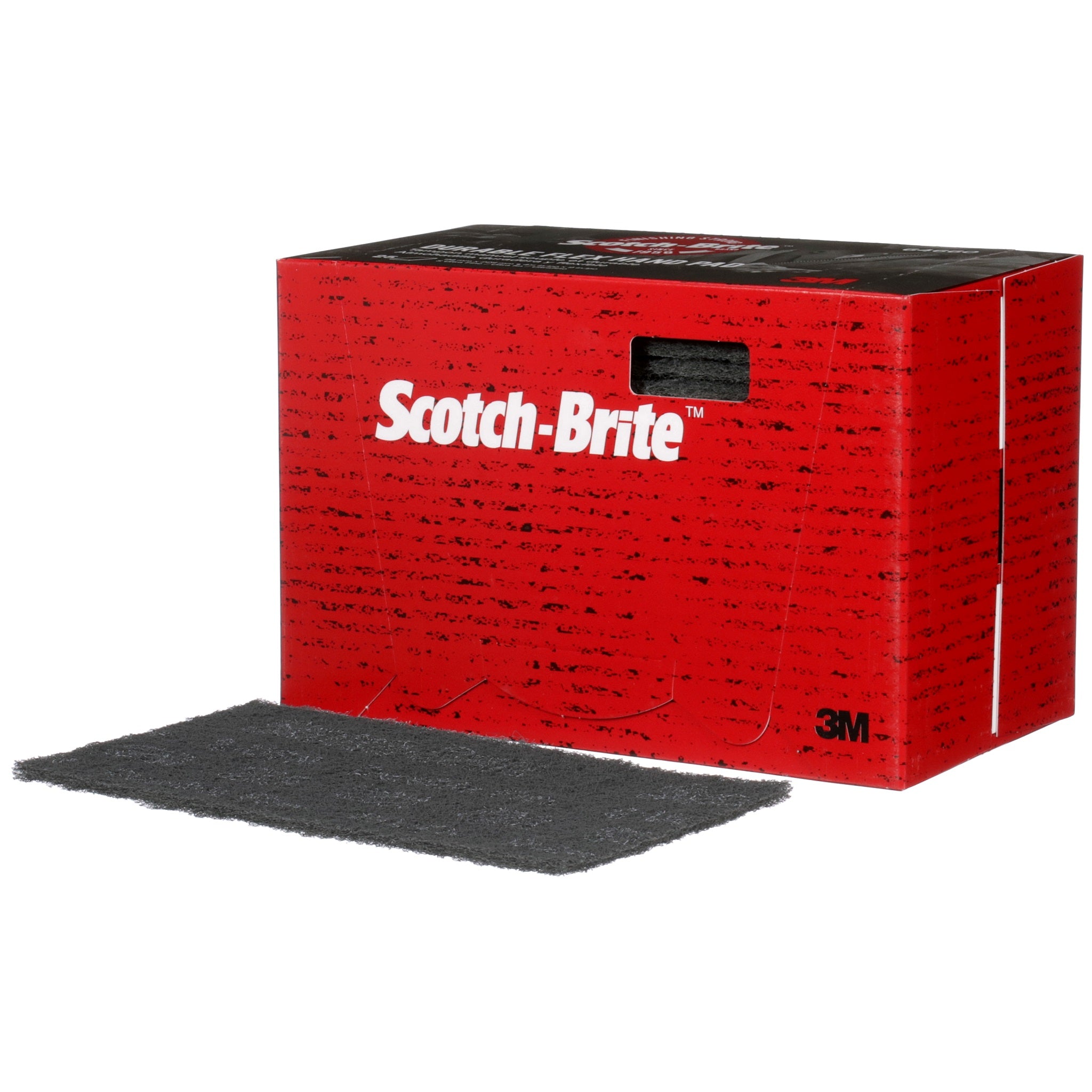 3M Scotch-Brite 7100042335 Durable Flex Hand Pad, MX-HP, Silicon Carbide Ultra Fine, Gray, 4-1/2 in x 9 in, Case of 100