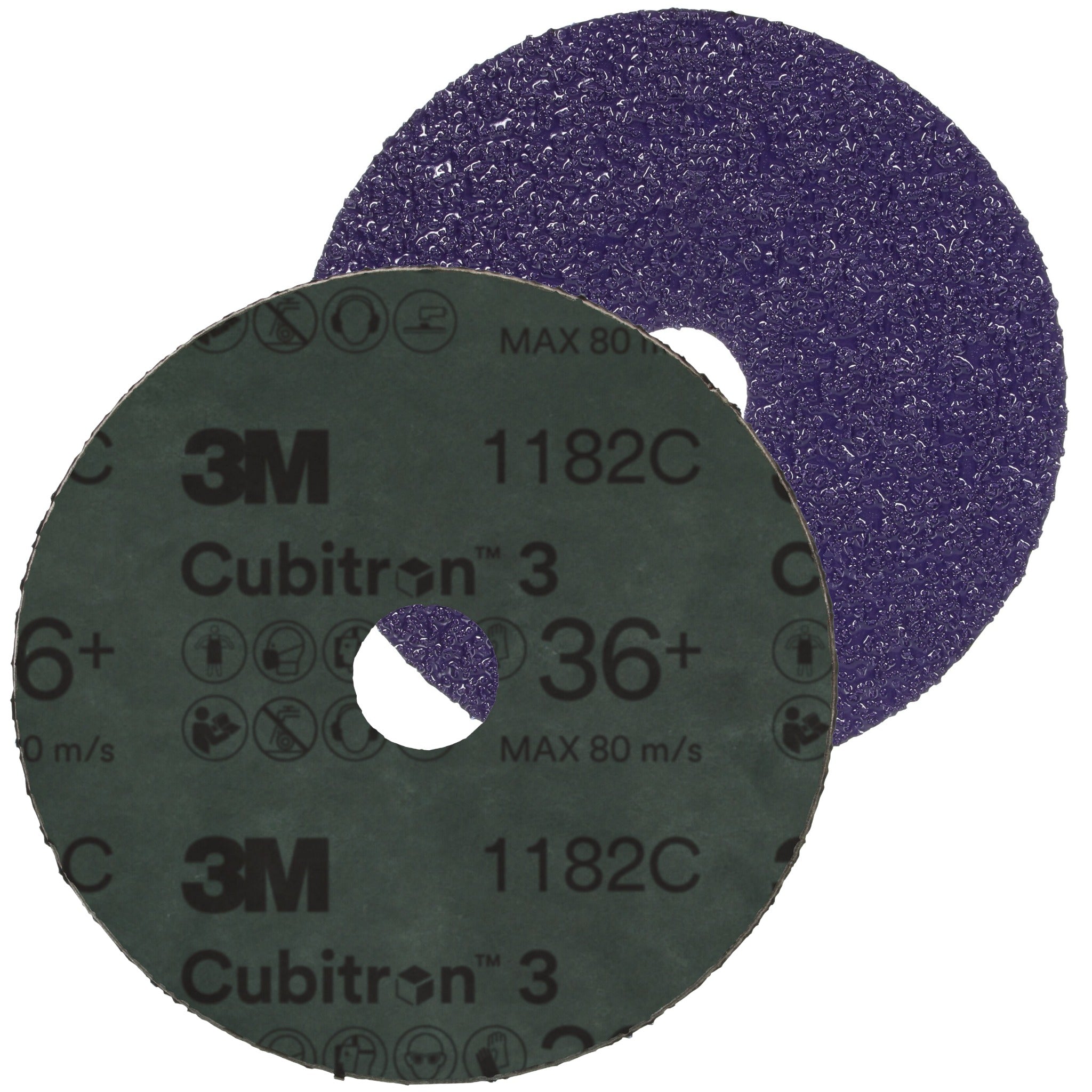 3M Cubitron 3 7100309793/1182C Fibre Disc, 36+, 5 in x 7/8 in, Die 500P, MainImage