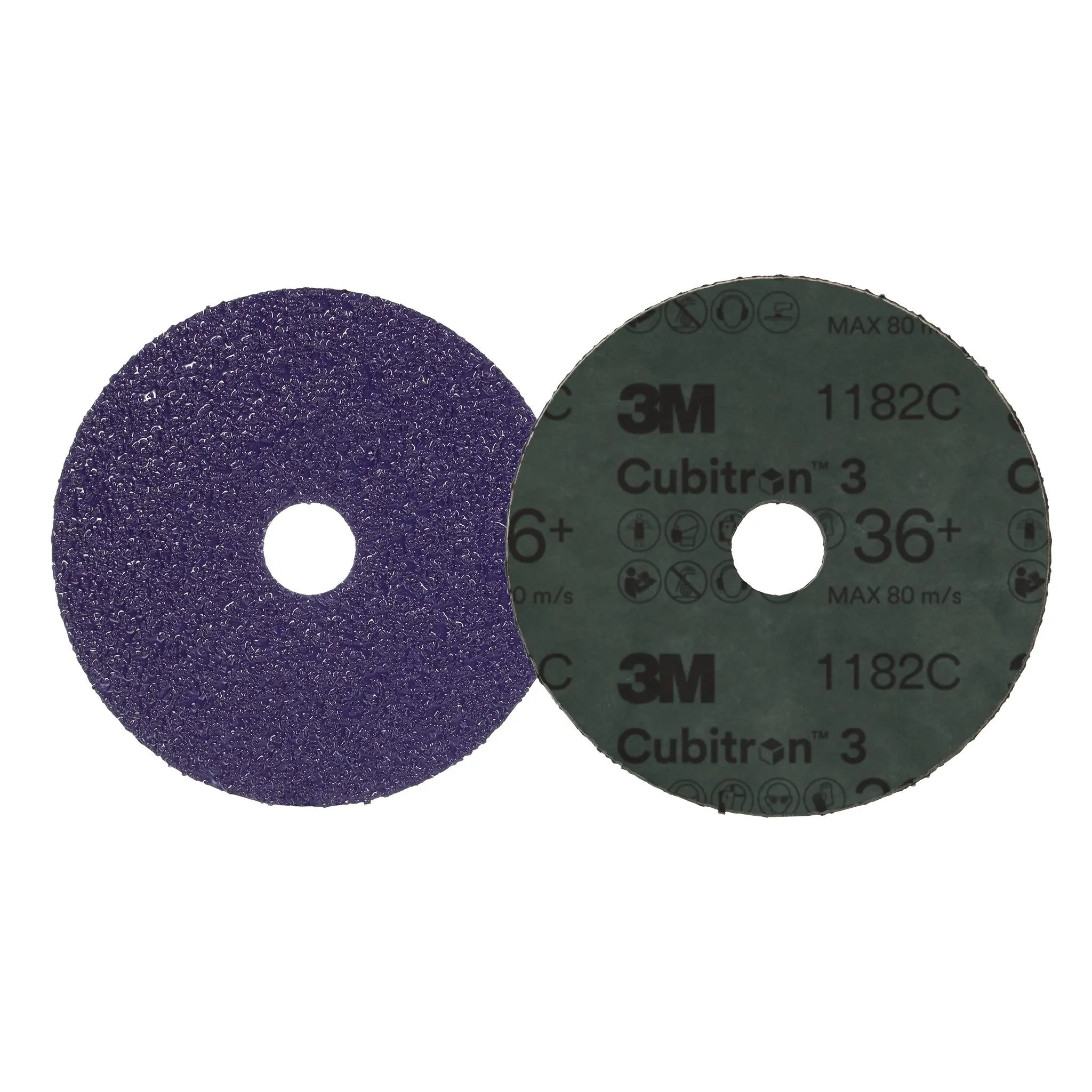 3M Cubitron 3 7100309799/1182C Fibre Disc, 36+, 4-1/2 in x 7/8 in, Die 450E, Mixed