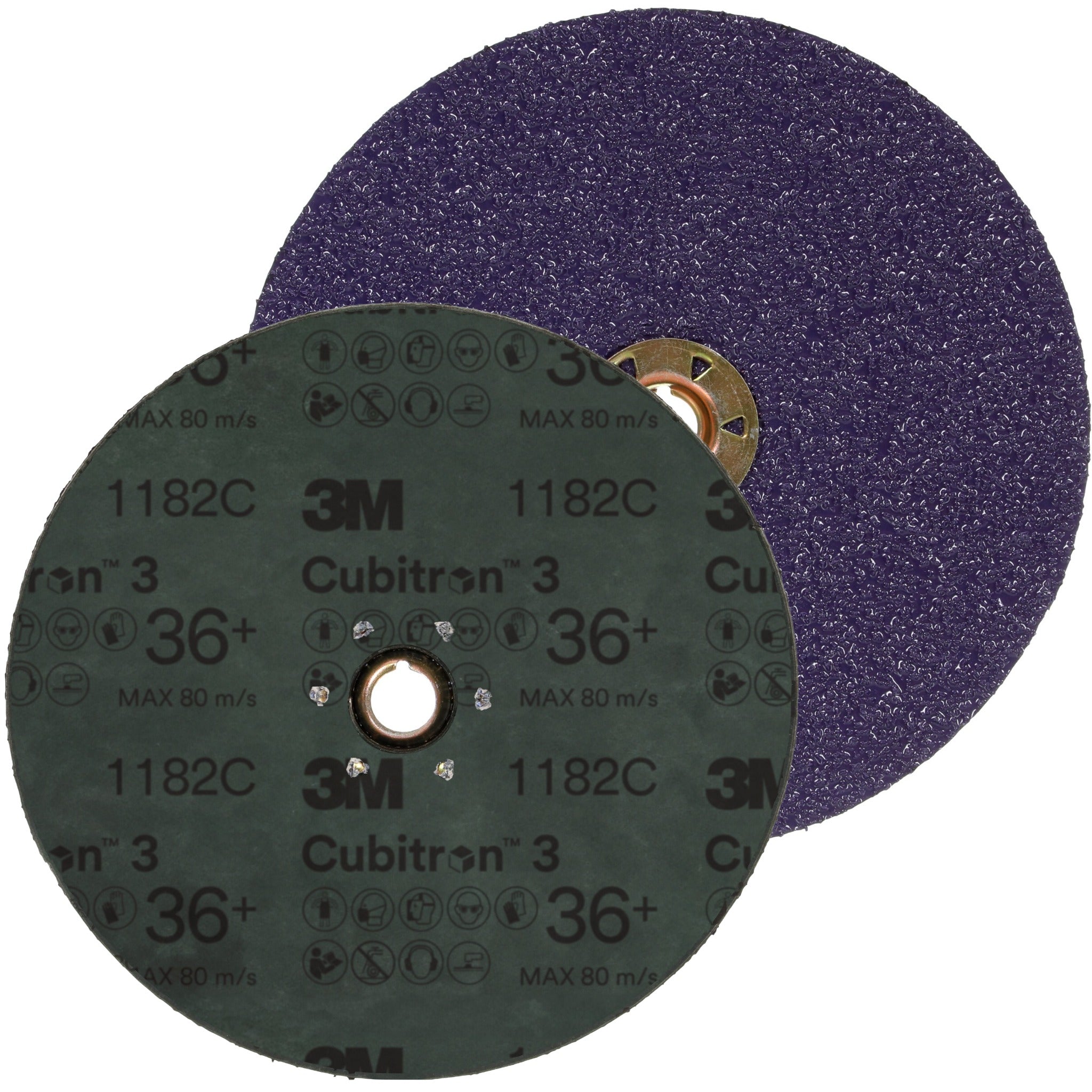 3M Cubitron 3 7100309904/1182C Fibre Disc, 36+, 7 in x 7/8 in, Die 700BB, MainImage