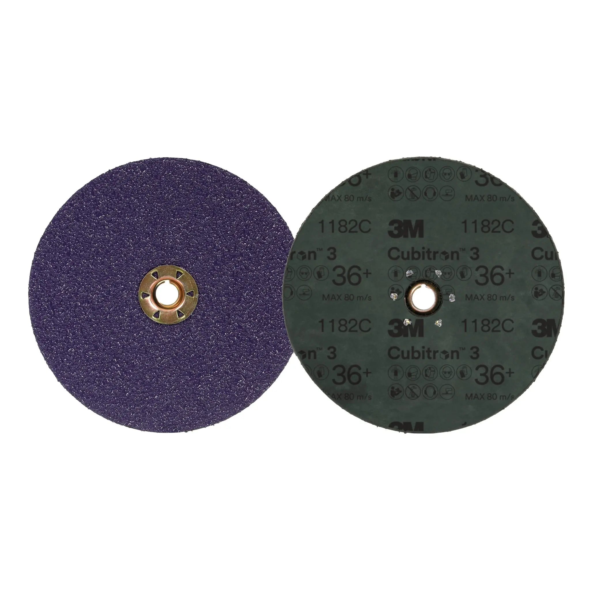 3M Cubitron 3 7100309904/1182C Fibre Disc, 36+, 7 in x 7/8 in, Die 700BB, Mixed