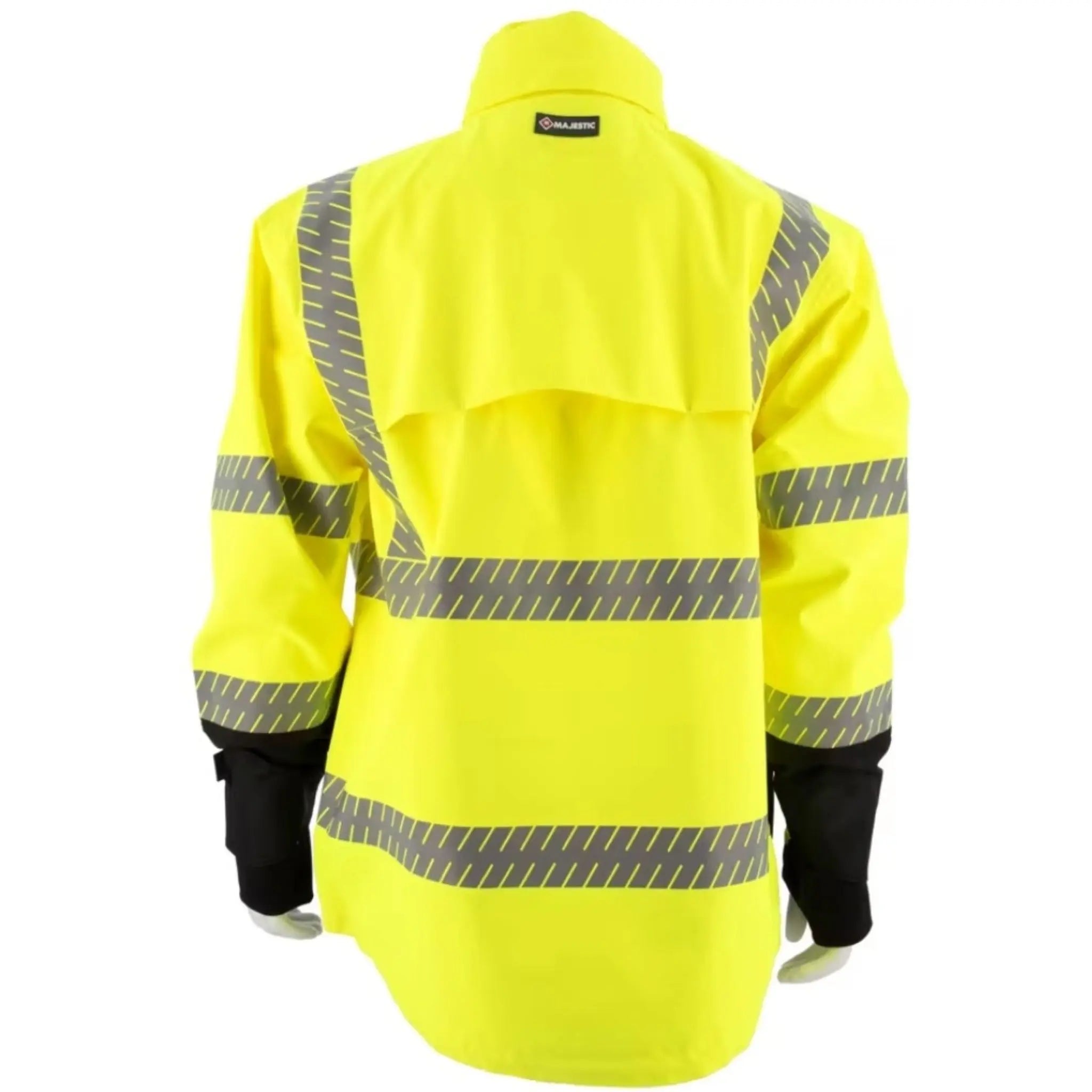 MAJESTIC GLOVE 75-1309 High Visibility Waterproof Parka with Mesh Liner, ANSI 3-Back-Image