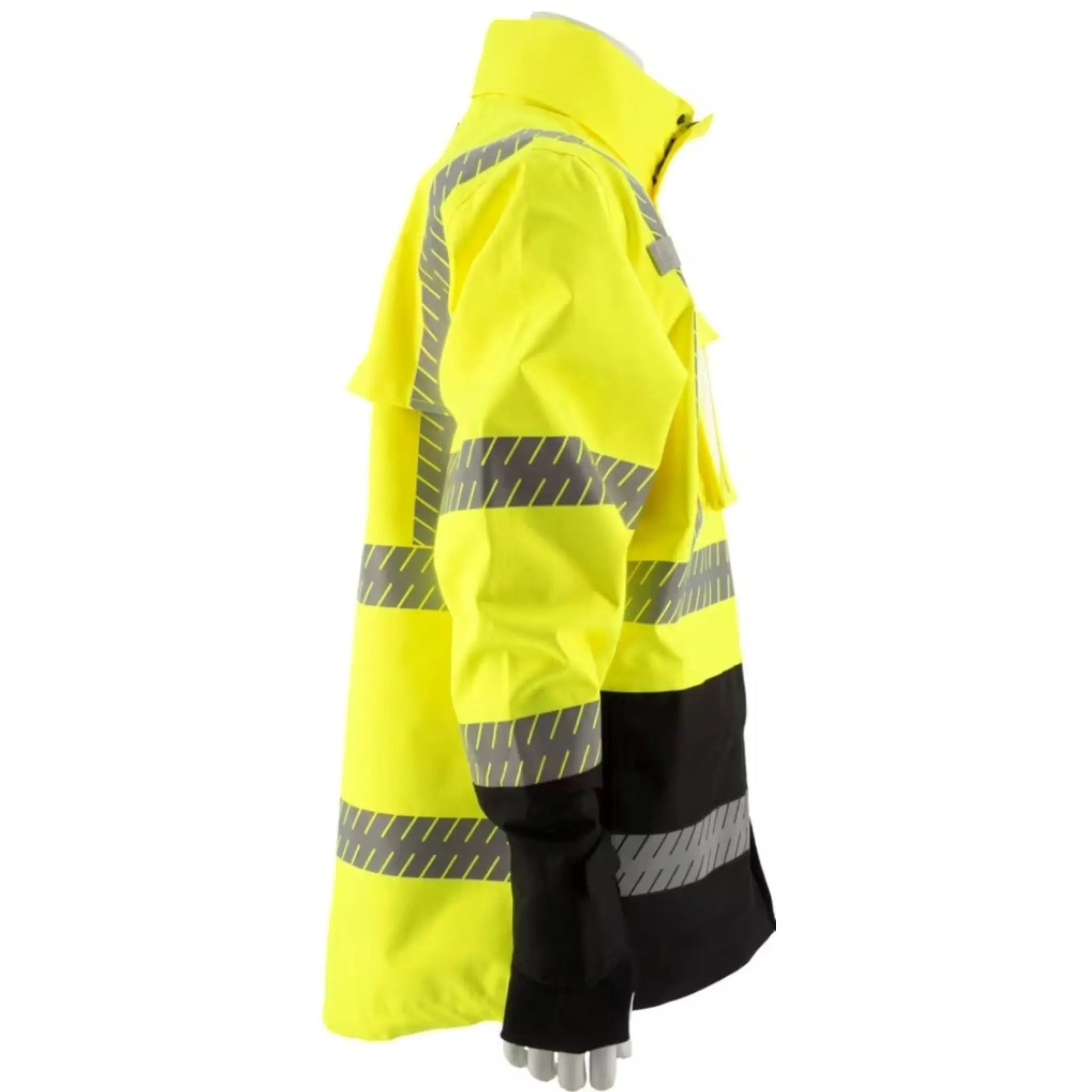 MAJESTIC GLOVE 75-1309 High Visibility Waterproof Parka with Mesh Liner, ANSI 3-Side-Image-2