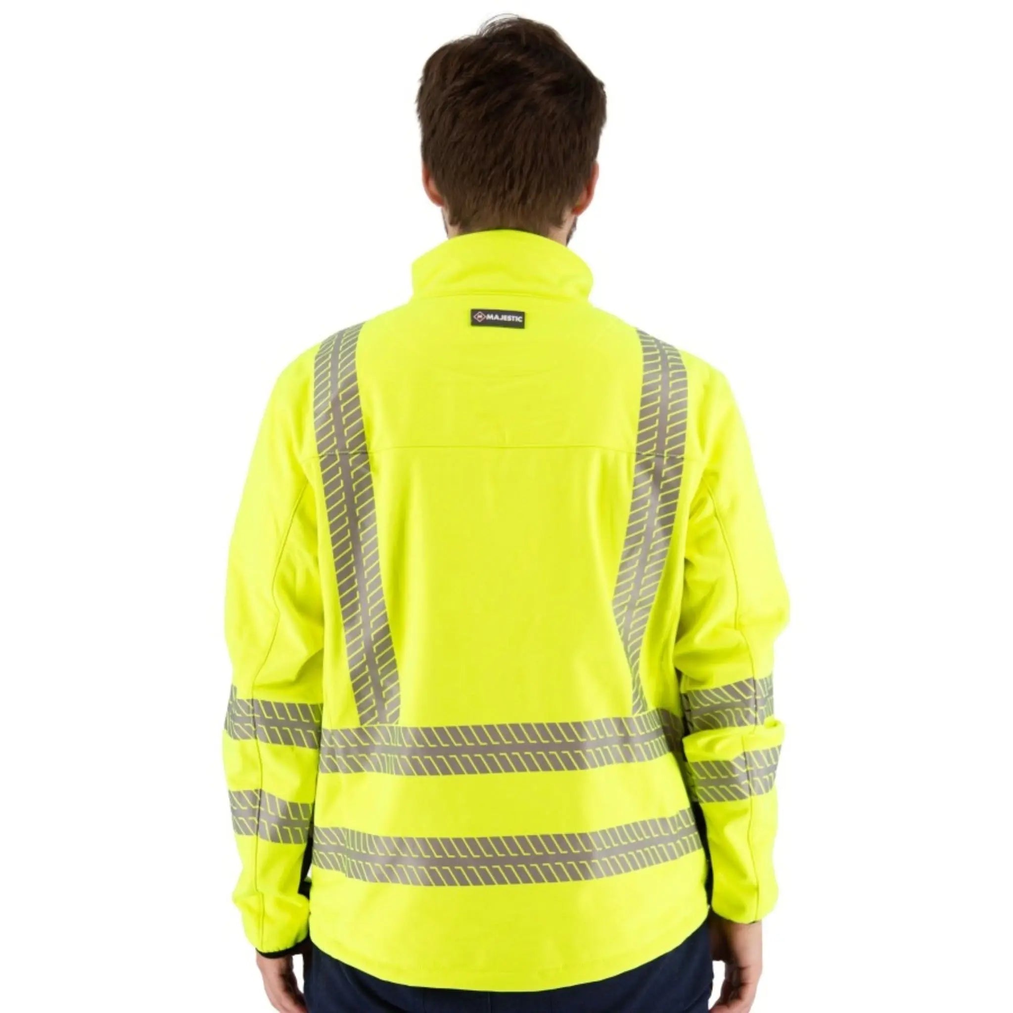 MAJESTIC GLOVE 75-1373 High Visibility Water Resistant Jacket, ANSI 3-Model-2