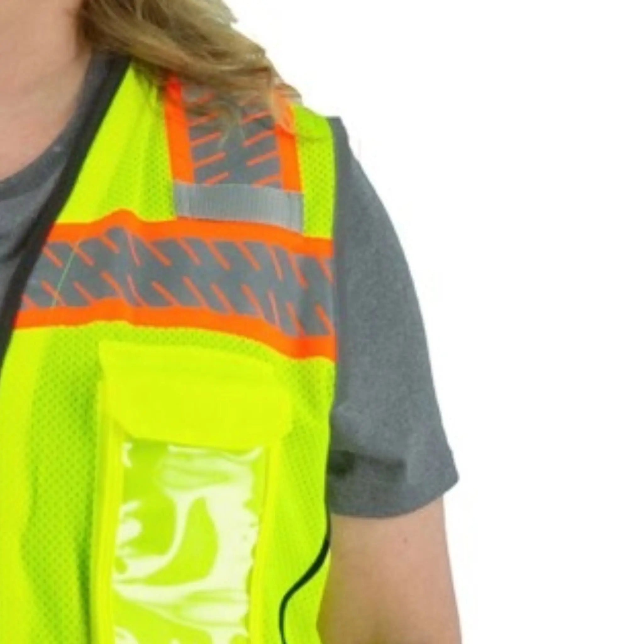 MAJESTIC GLOVE 75-3239W High Visibility Mesh Vest with DOT Reflective Chainsaw Striping, ANSI 2, R, Hiviz Yellow, 1 Each