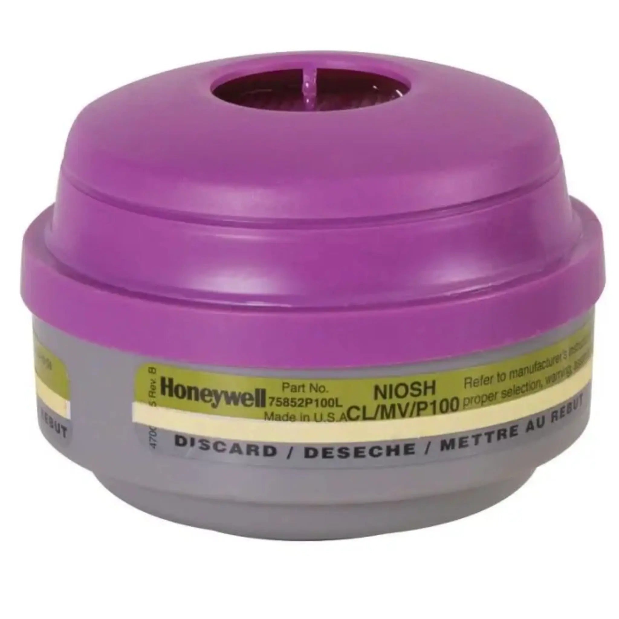 Honeywell North 7582P100L N Series Acid Gas (AG) With P100 Respirator Cartridge, Gray, 1 Pair