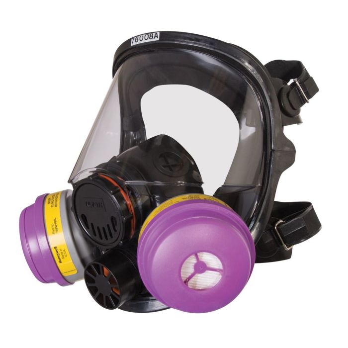 Honeywell North 76008A Premium Silicone Full Facepiece Respirator With 5-Point Headstrap, Medium/Large - 1 Each