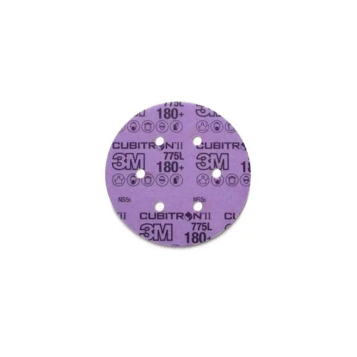 3M Cubitron II Hookit Film Disc 775L, 400+, 5 in x NH, Die 500X, 50 per inner, Case of 250