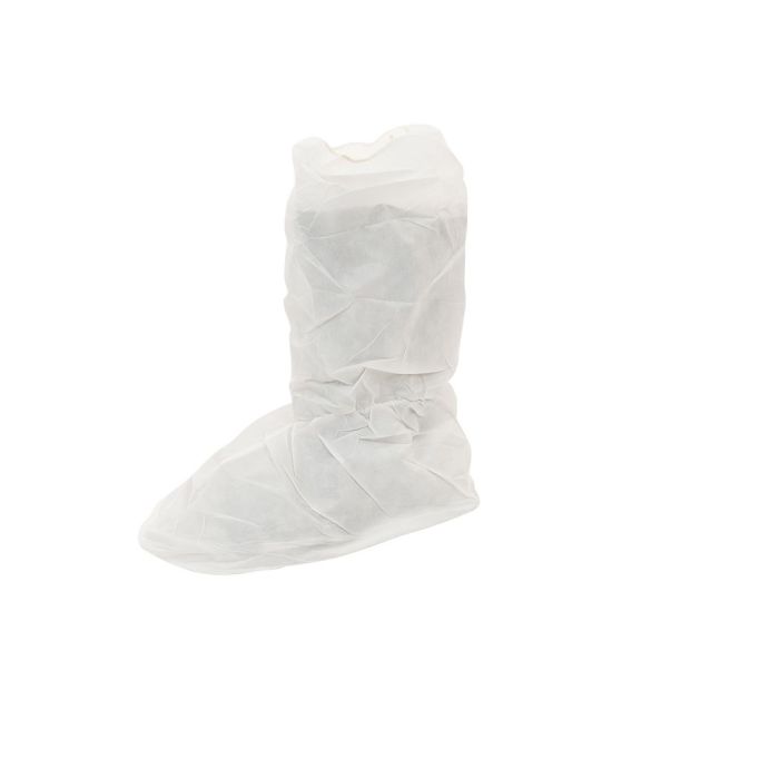 International Enviroguard MicroGuard MP 8106-XL Microporous Boot Cover, 17", Non-Skid Sole, Elastic Closure, White, X-Large, Case of 200