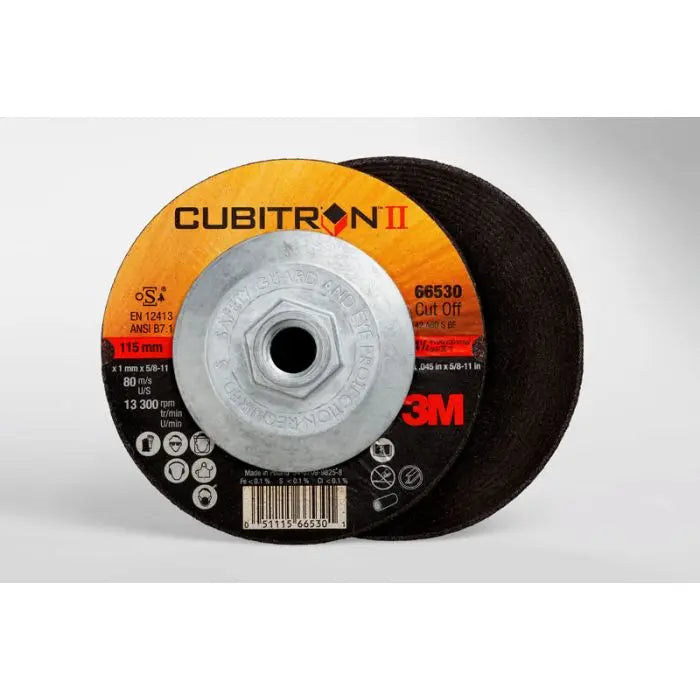 3M™ Cubitron™ II Cut-Off Wheel, 66530, T27 Quick Change, 4.5 in x .045 in x 5/8-11 in, 25 per inner, 50 per case