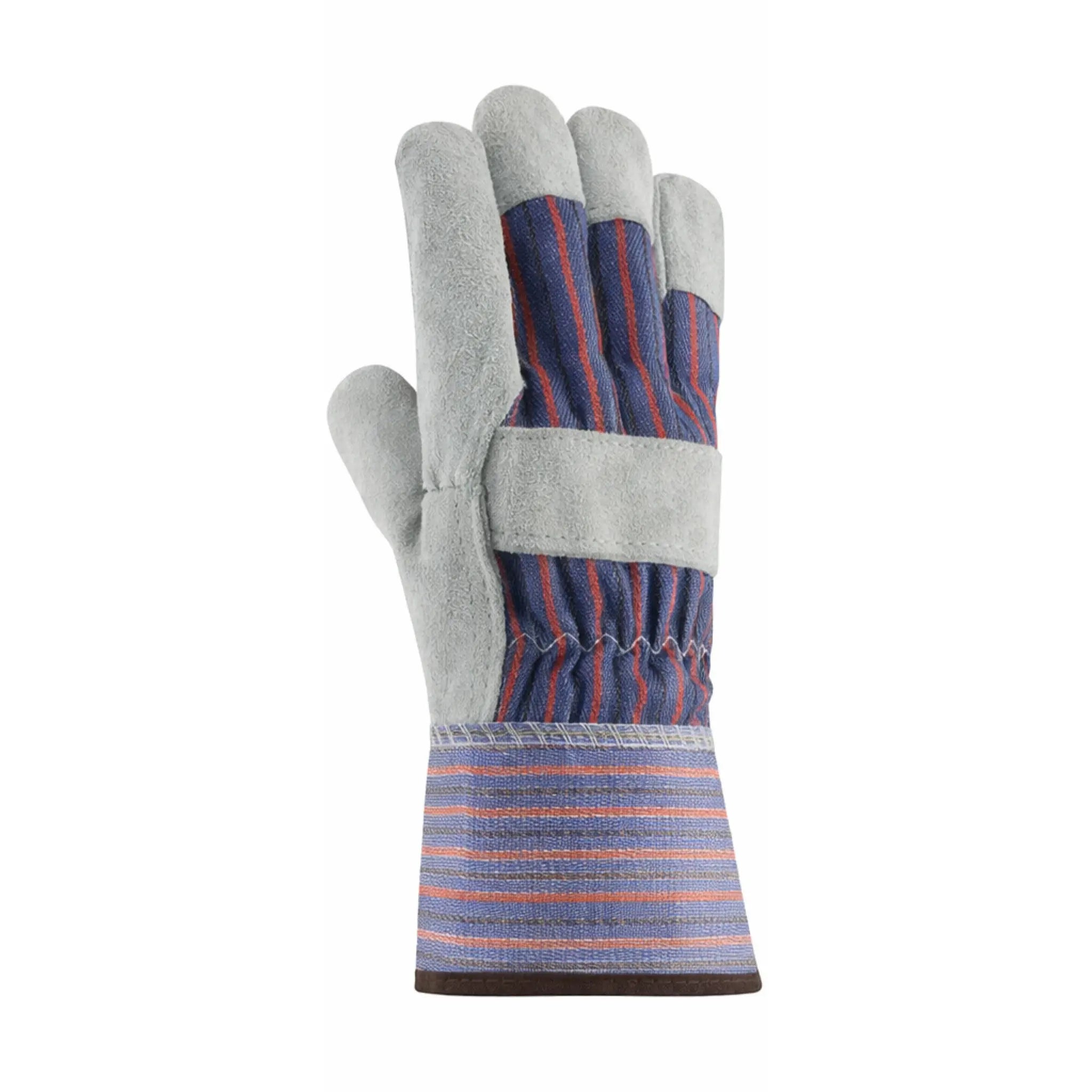 PIP 84-7532A B/C Grade Shoulder Split Leather Palm Glove - Plasticized Safety Cuff-Back_Image