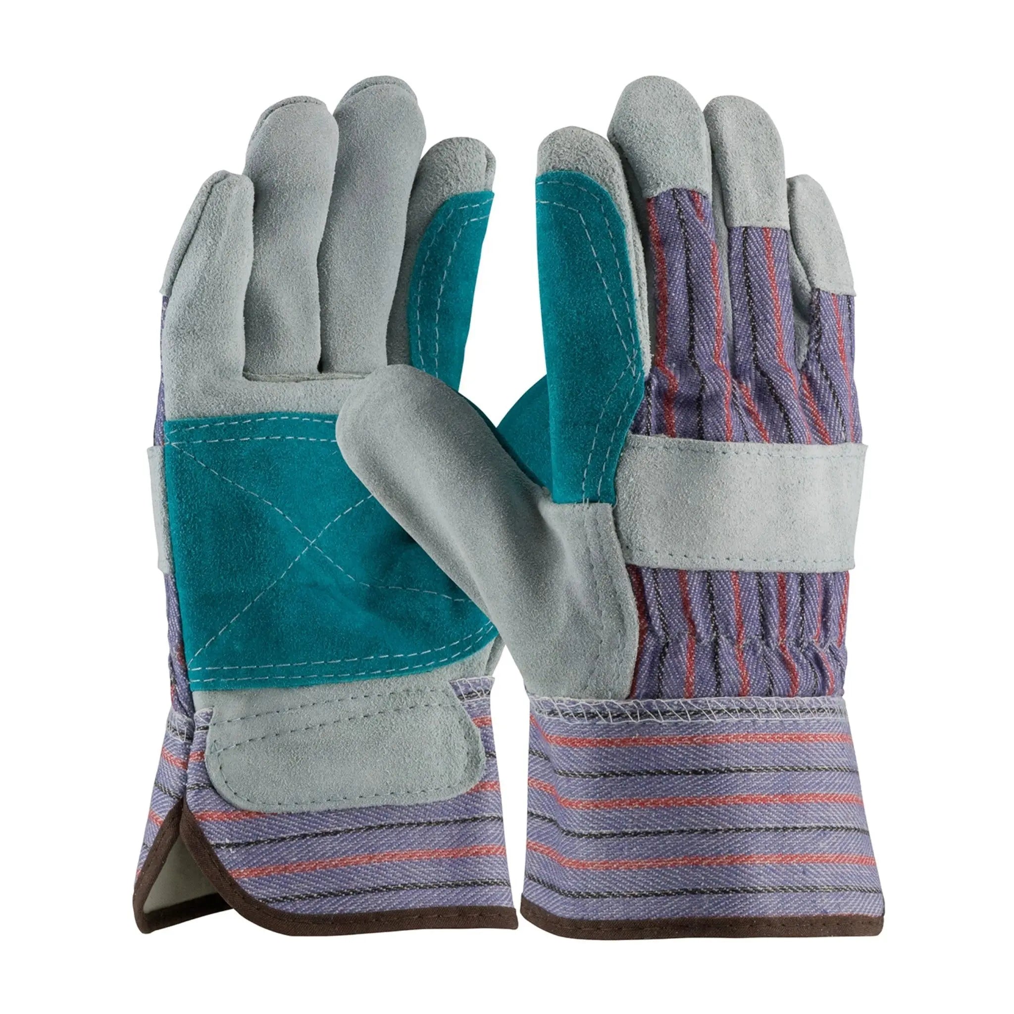 PIP 84-7533J B/CGrade Leather Double Palm Jointed Inner Palm Rubberized Safety Cuff_Main_Image