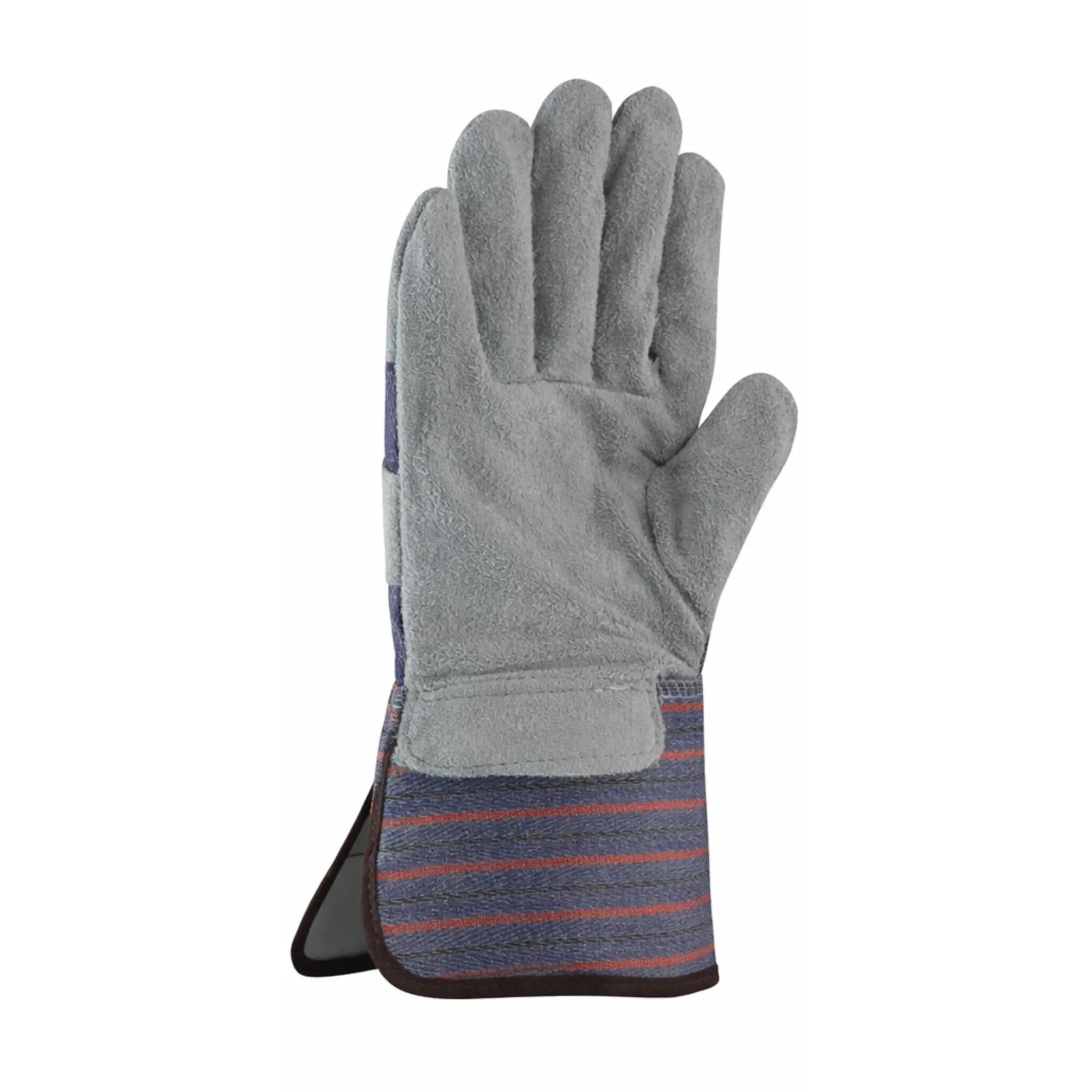 PIP 84-7632 Economy Grade Split Cowhide Leather Palm Glove with Rubberized Gauntlet Cuff_front_Image