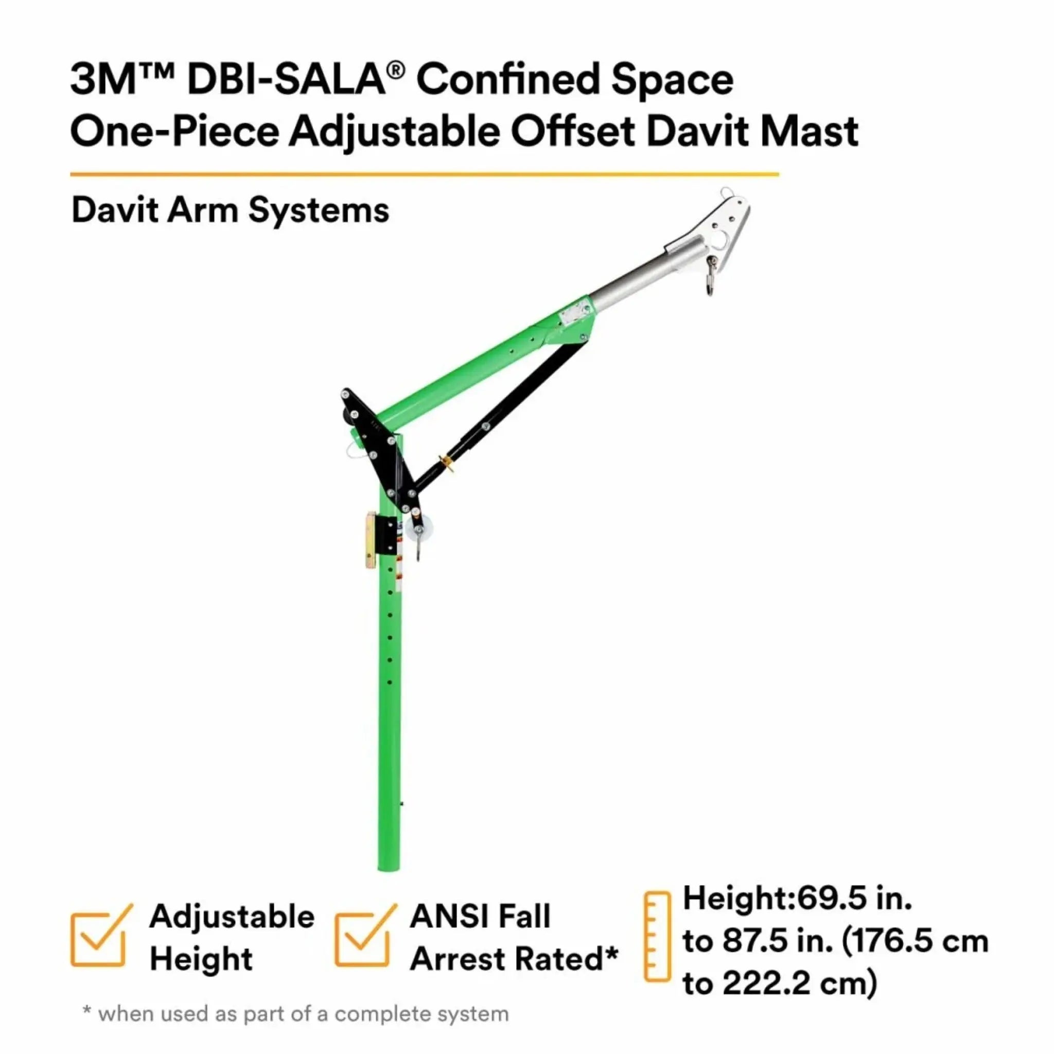 3M DBI-SALA Advanced One-Piece Adjustable Offset Davit Mast 8518385 1 EA-Image-3
