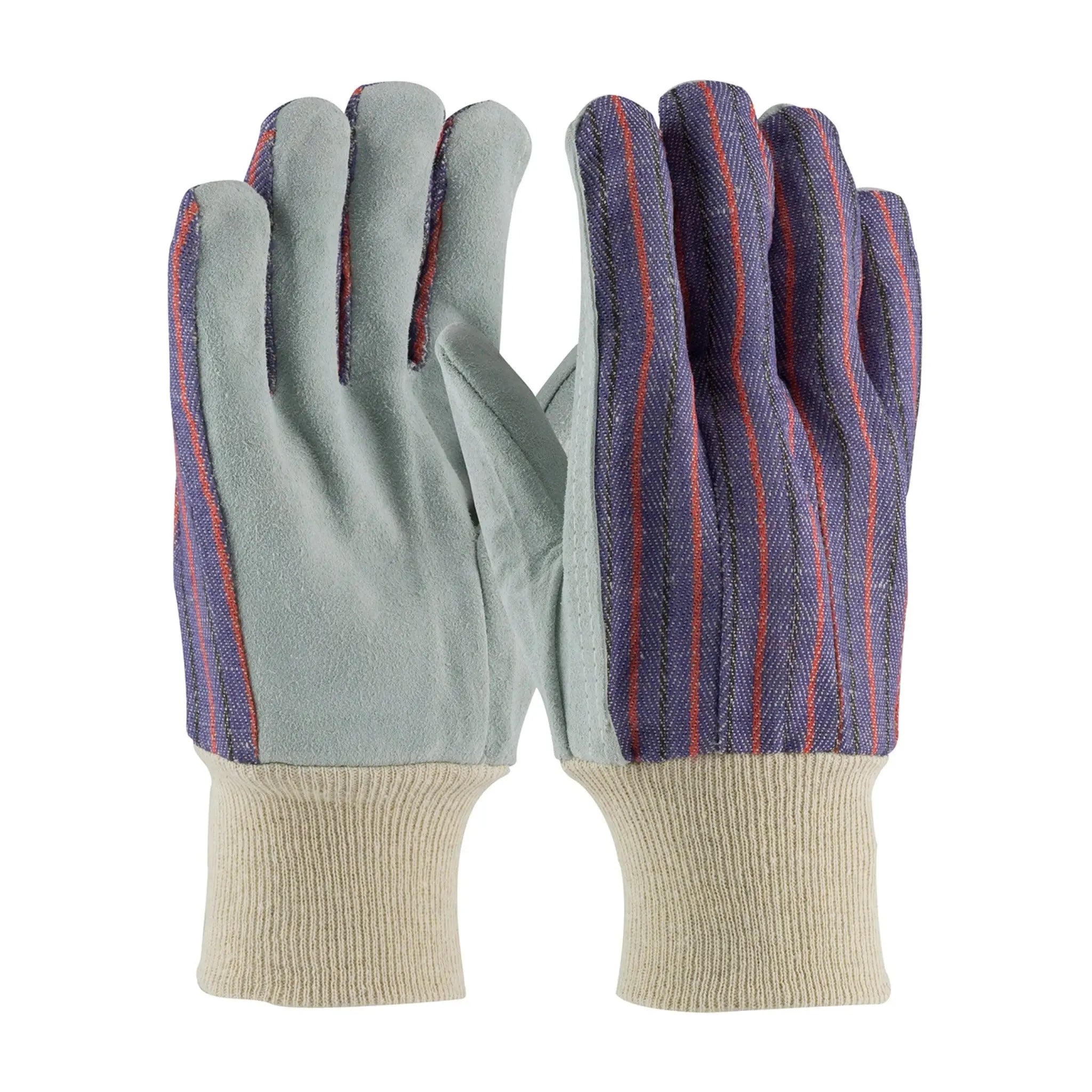 PIP 86-4104C Regular Grade Split Cowhide Leather Palm Glove with Fabric Back-Main-Image