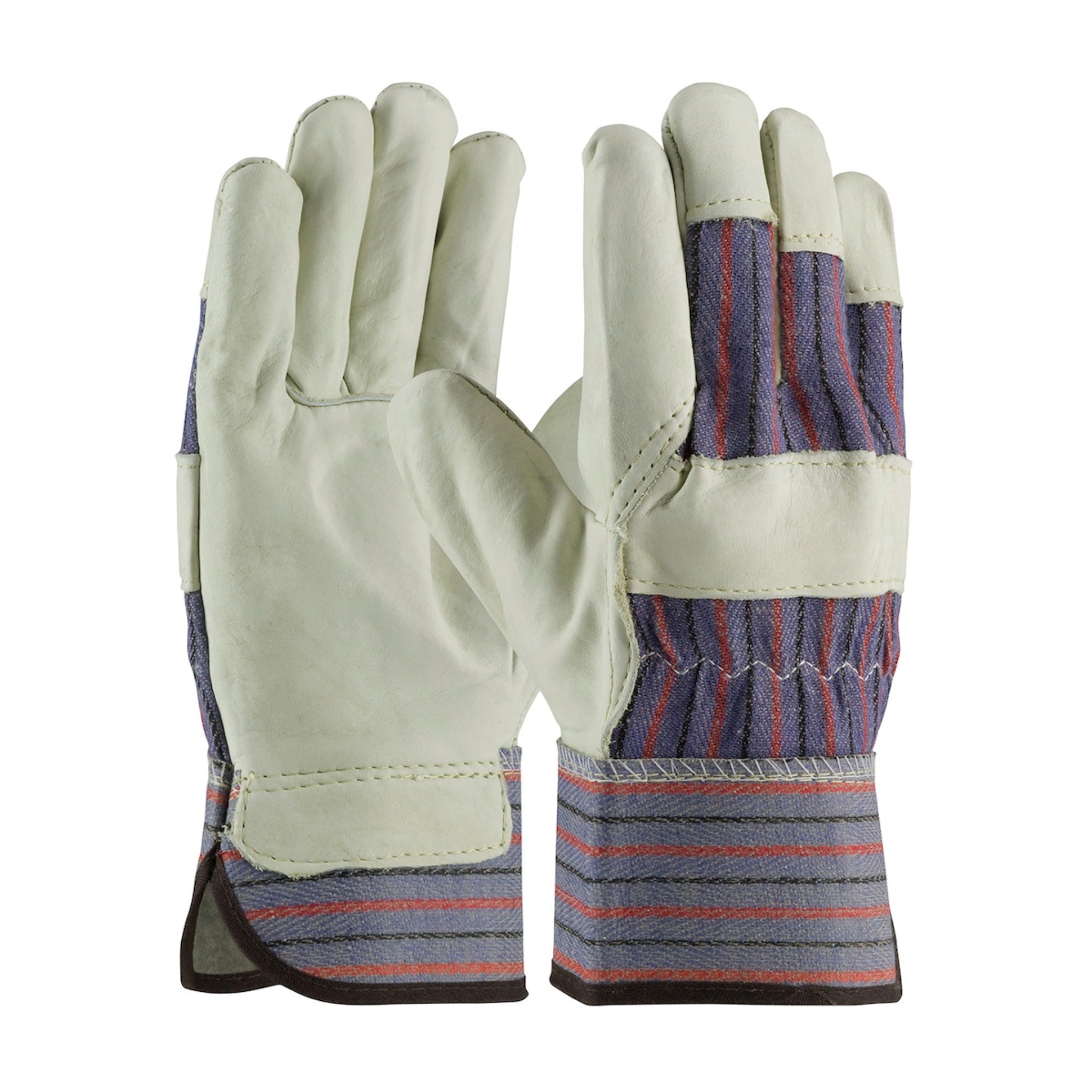 PIP 87-1563P Economy Grade Top Grain Leather Reinforced Palm Glove - Safety Cuff-Main_Image