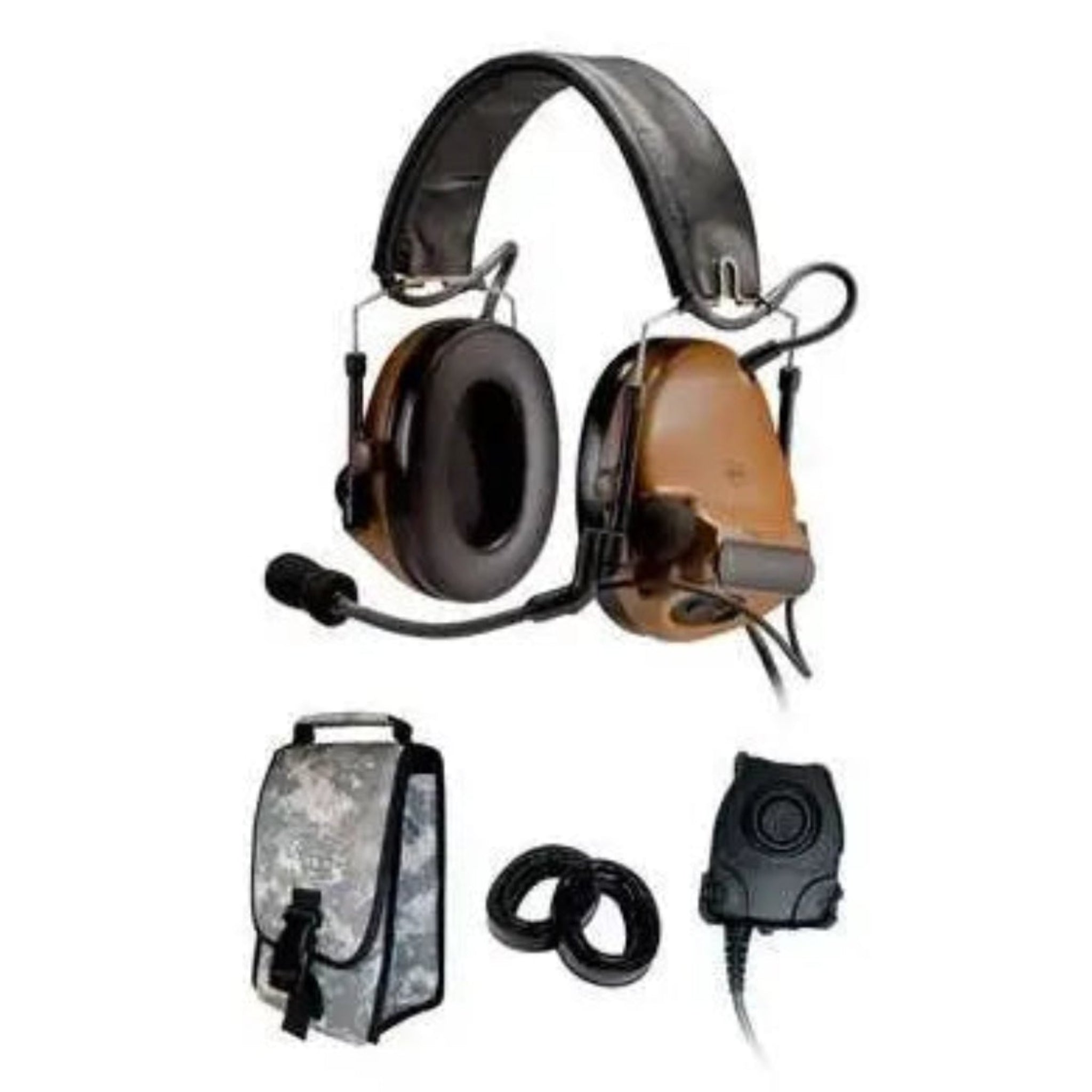 Peltor ComTac III ACH Headset Kit, Single Comm, Neck Band - COYOTE BROWN