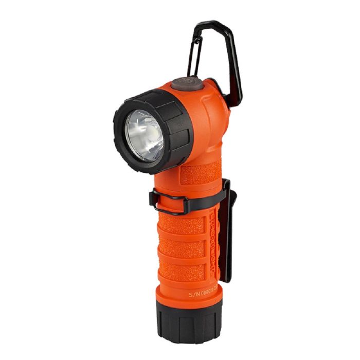 Streamlight PolyTac 90X 88832 Right Angle Light, Includes CR123A Lithium Batteries And Gear Keeper, Orange, One Size, 1 Each