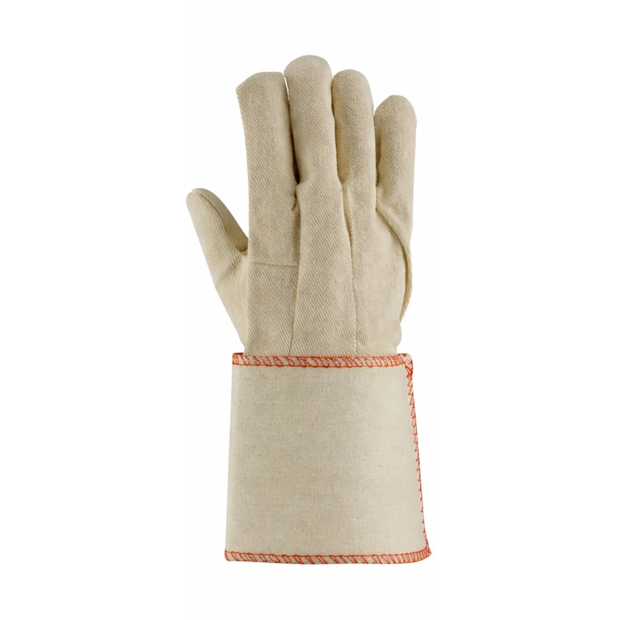 PIP 90-910GA Premium Grade Cotton Canvas Single Palm Glove, Plasticized Gauntlet Cuff_Back_Image