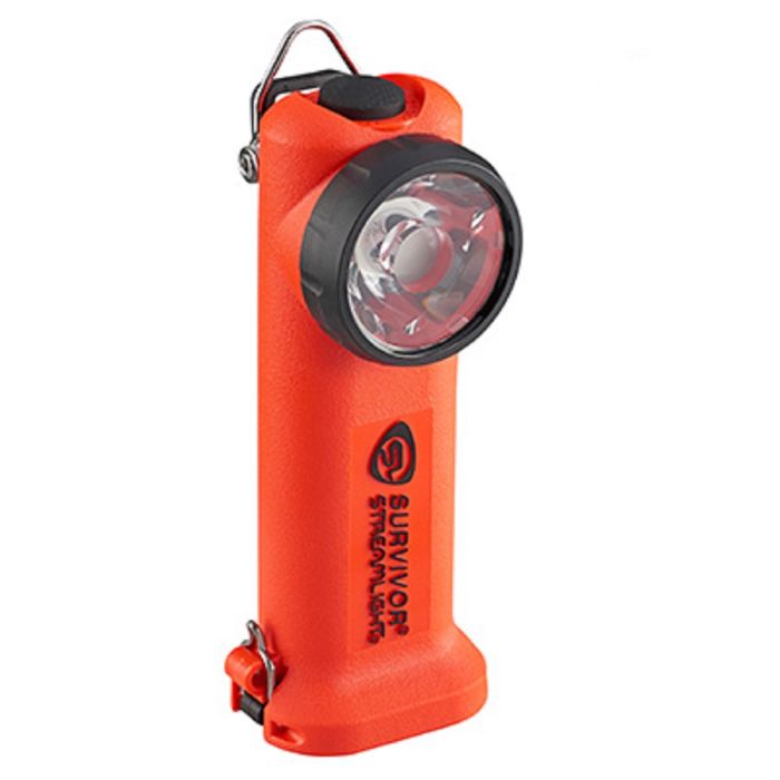 Streamlight Survivor 90503 Rechargeable Right Angle Light With 120 100V AC And 12V DC Smart Charge, Orange, One Size, 1 Each