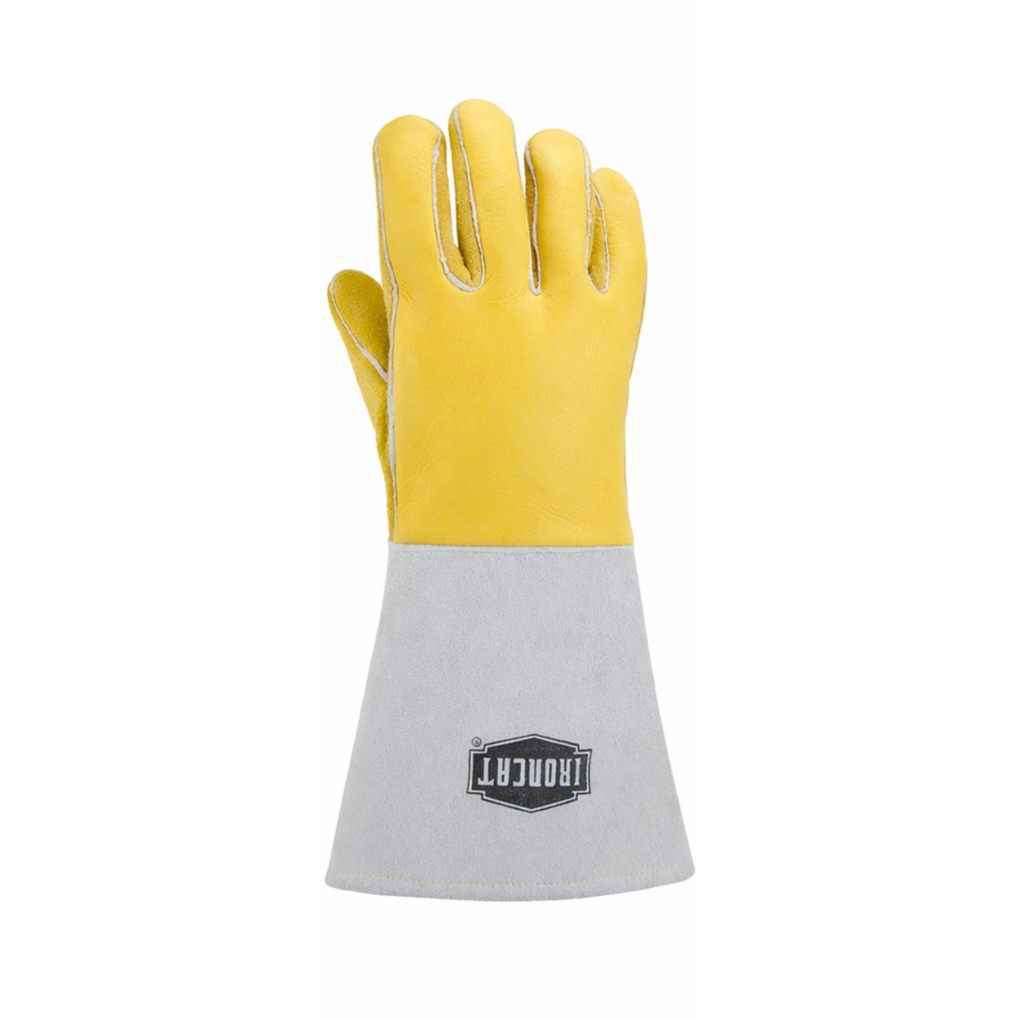 PIP Ironcat 9060 Premium Grade Top Grain Elkskin Leather Welders Glove with Cotton/Foam Lining and Gauntlet Cuff-Front_Image