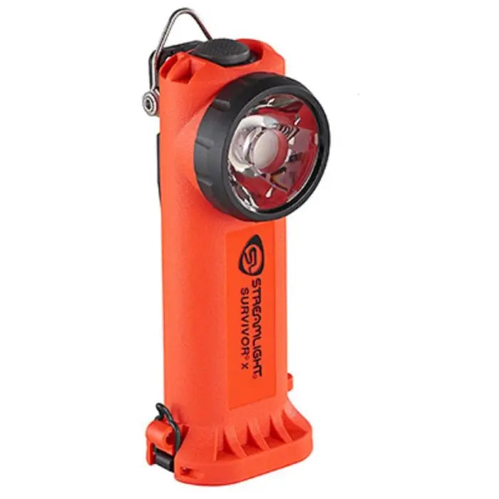 909 3.6v rechargeable lithium ion flashlight with aluminium housing Streamlight Survivor X - 120V/100V AC/12V DC - Orange