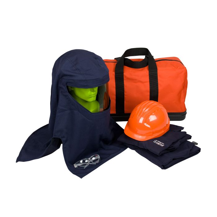 PIP PPE 3 Arc Flash Kit - 25 Cal/cm2 Coverall Carry Bag Blue Color