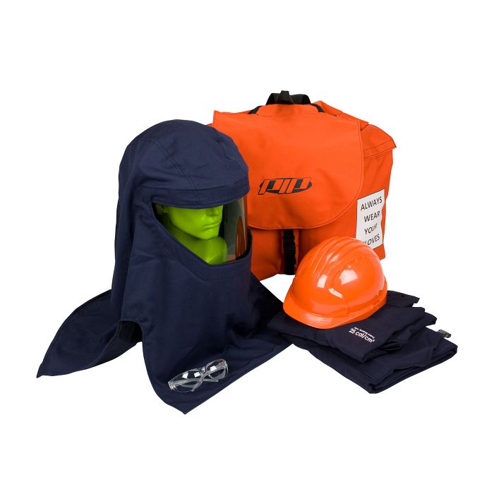 PIP PPE 3 Arc Flash Kit - 25 Cal/cm2 Coverall Backpack Blue Color