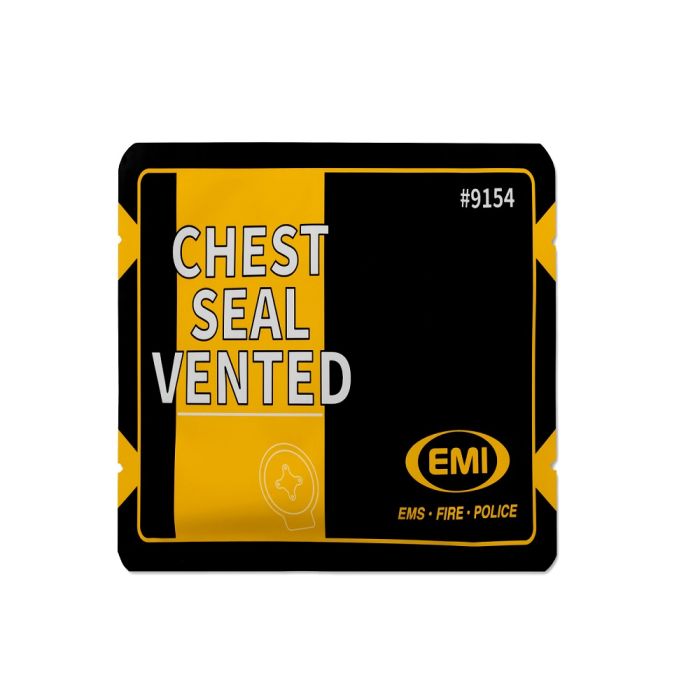 EMI 9154 Chest Seal, Black, One Size, 1 Each