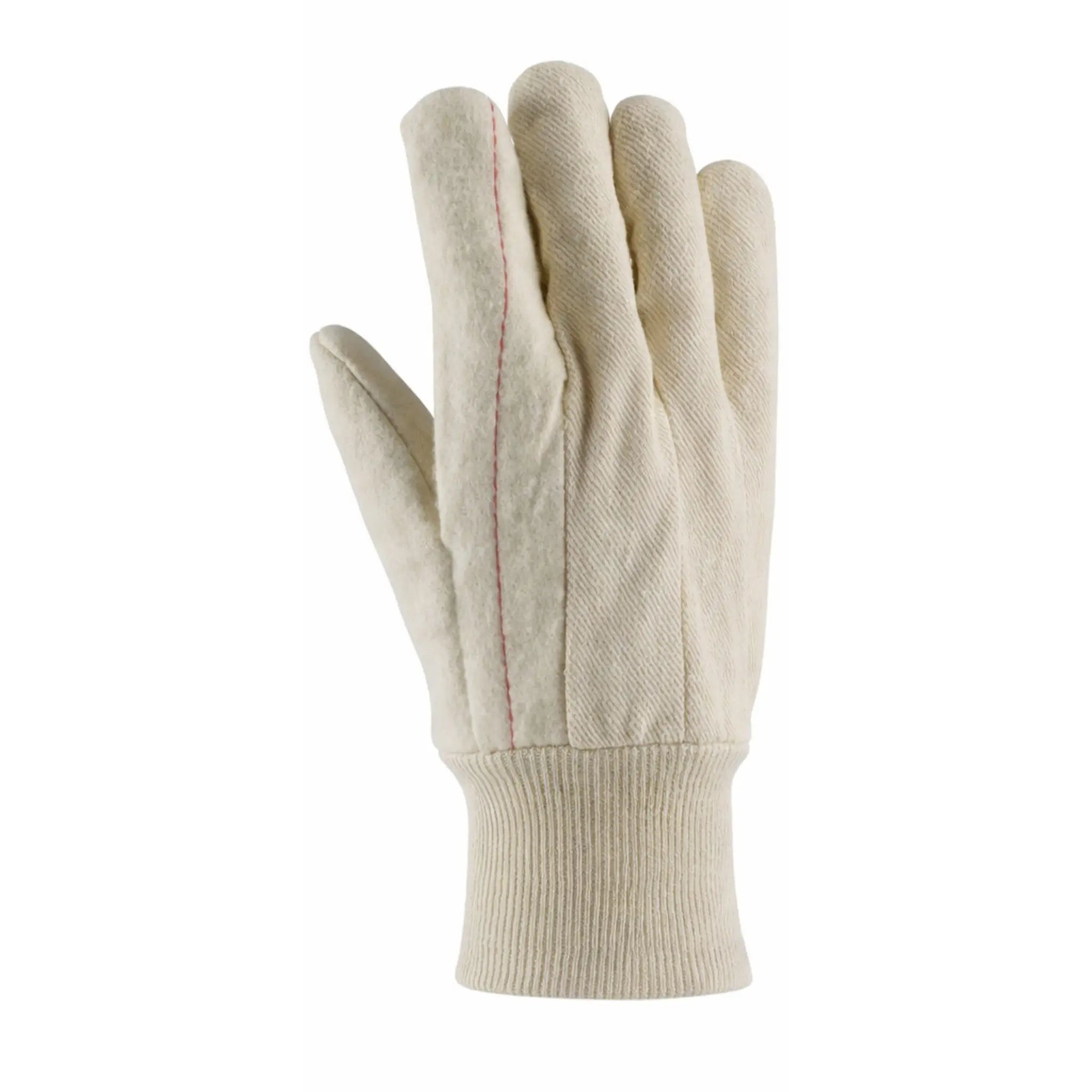 PIP 92-918O Cotton Canvas Double Palm Glove with Nap-Out Finish, Knit Wrist-Back