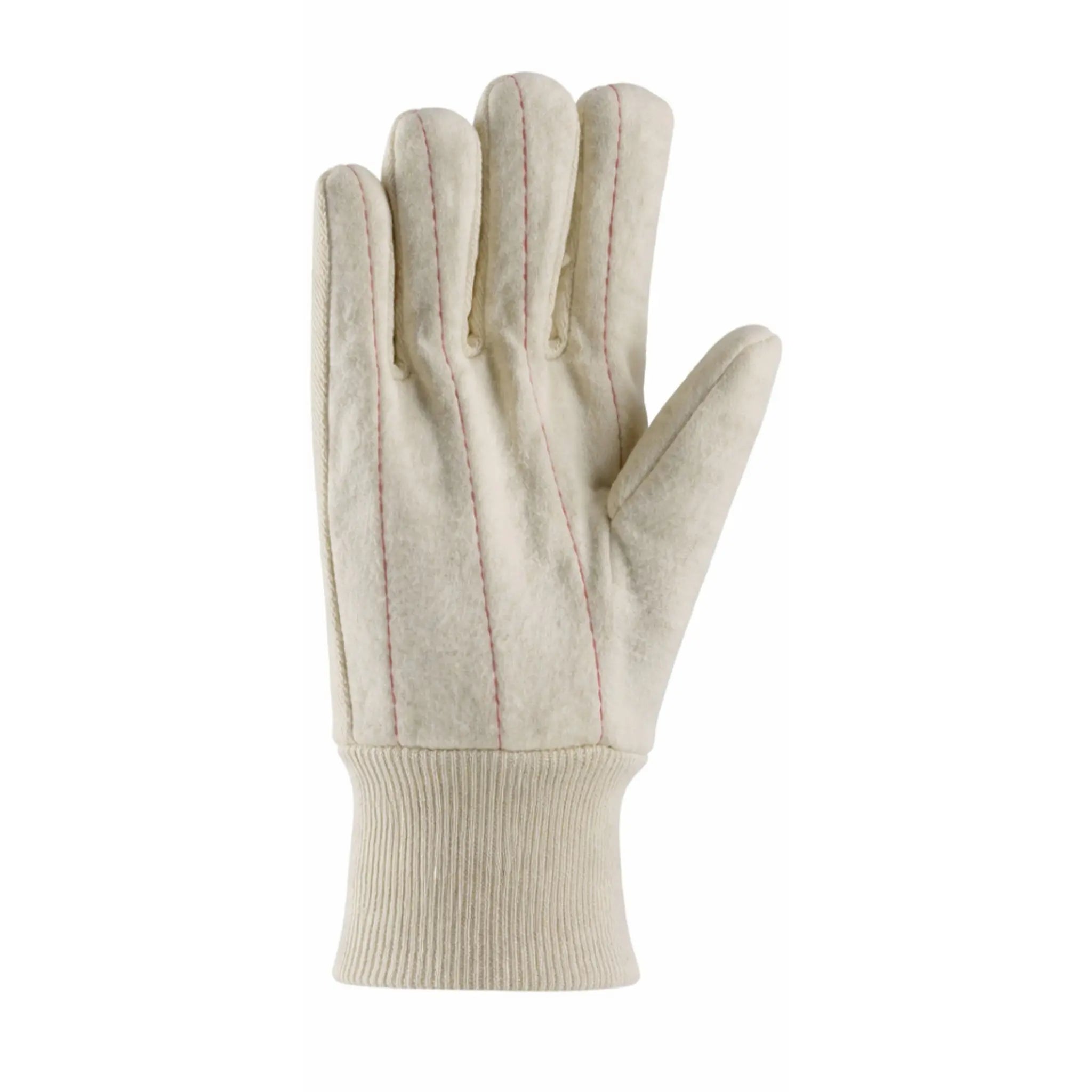 PIP 92-918O Cotton Canvas Double Palm Glove with Nap-Out Finish, Knit Wrist-Front