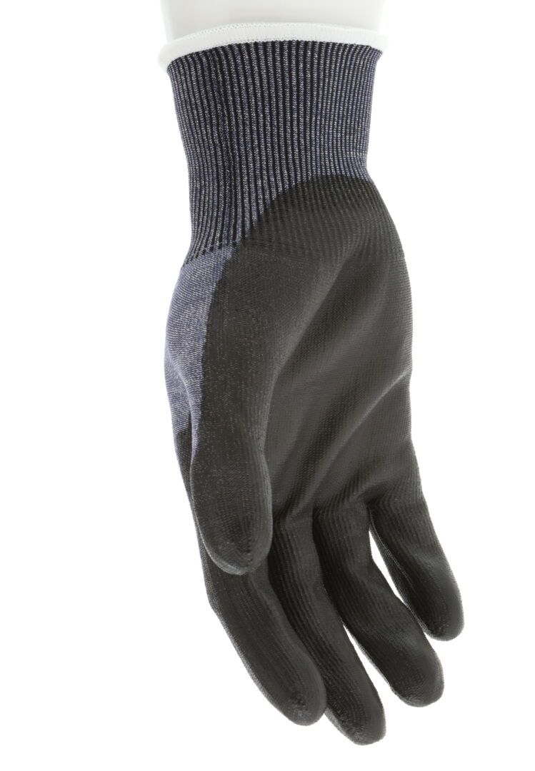MCR Safety Cut Pro 92738PU 18 Gauge Hypermax Shell, Lightweight Polyurethane Coated Work Gloves, Blue, Box of 12 Pairs